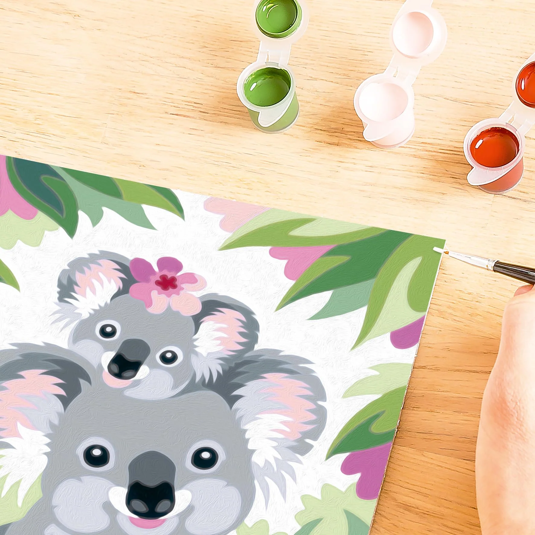 Ravensburger CreArt 28984 - Süße Koalas - Malen nach Zahlen für Kinder ab 9 Jahre, Malset mit Rahmen, Pinsel und Acrylfarben, Geschenk für Mädchen und Jungen - Image 2