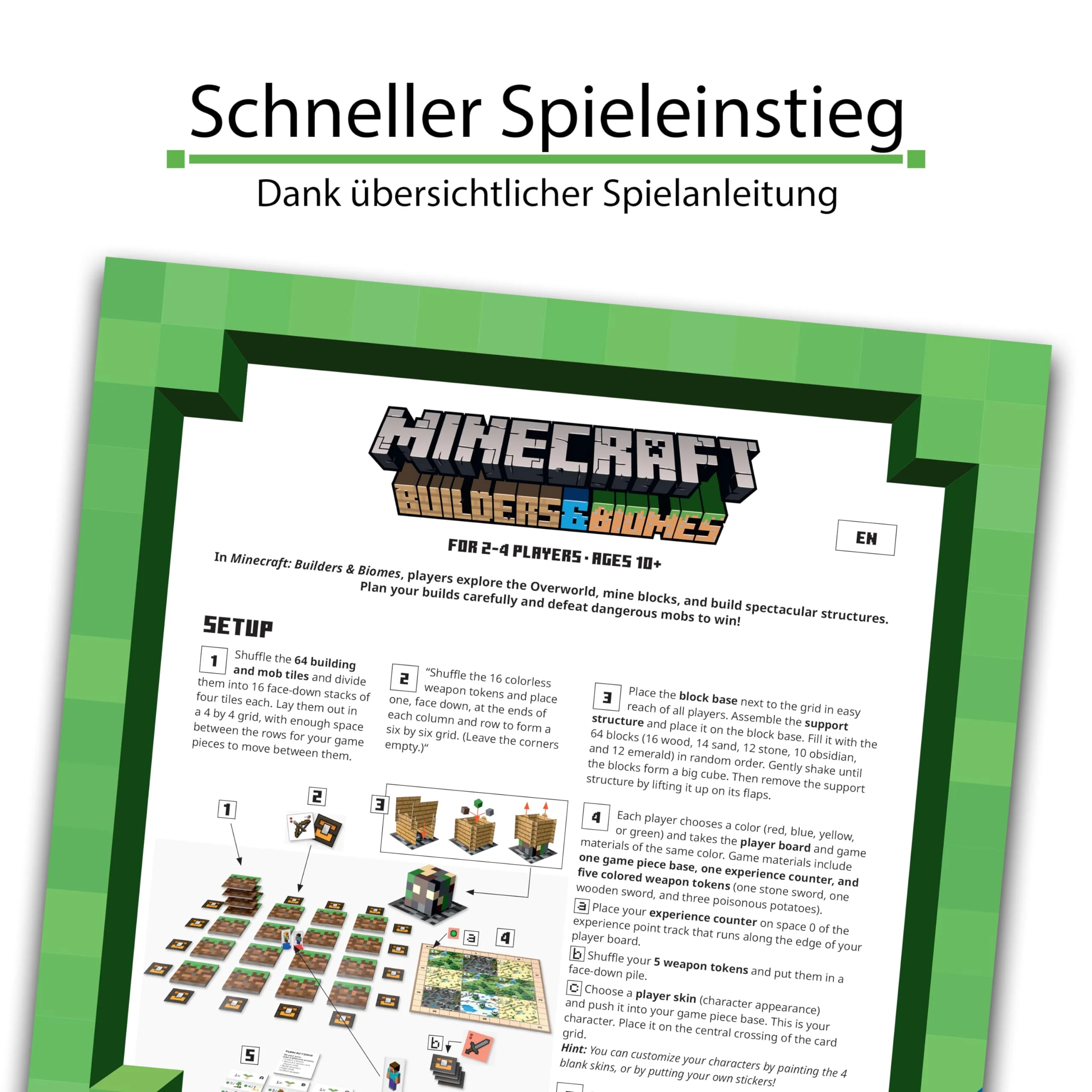 Ravensburger Familienspiel 26132 - Minecraft Builders & Biomes - Gesellschaftsspiel für Kinder und Erwachsene, für 2-4 Spieler, Brettspiel ab 10 Jahren - Image 8