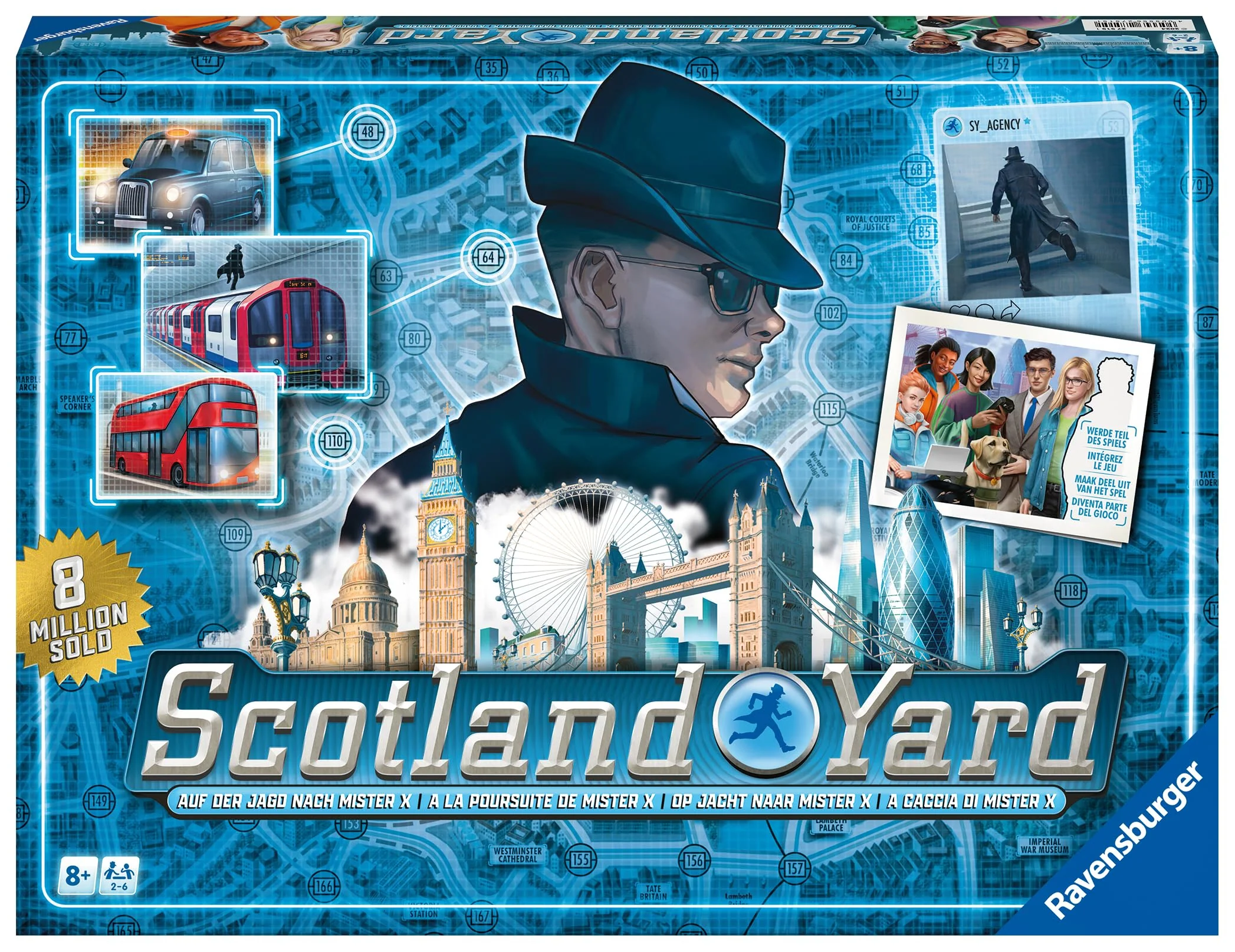 Ravensburger Gesellschaftsspiel 27515 - Scotland Yard - Familienspiel, Brettspiel für Kinder und Erwachsene, Spiel des Jahres, für 2-6 Spieler, ab 8 Jahre - Image 7
