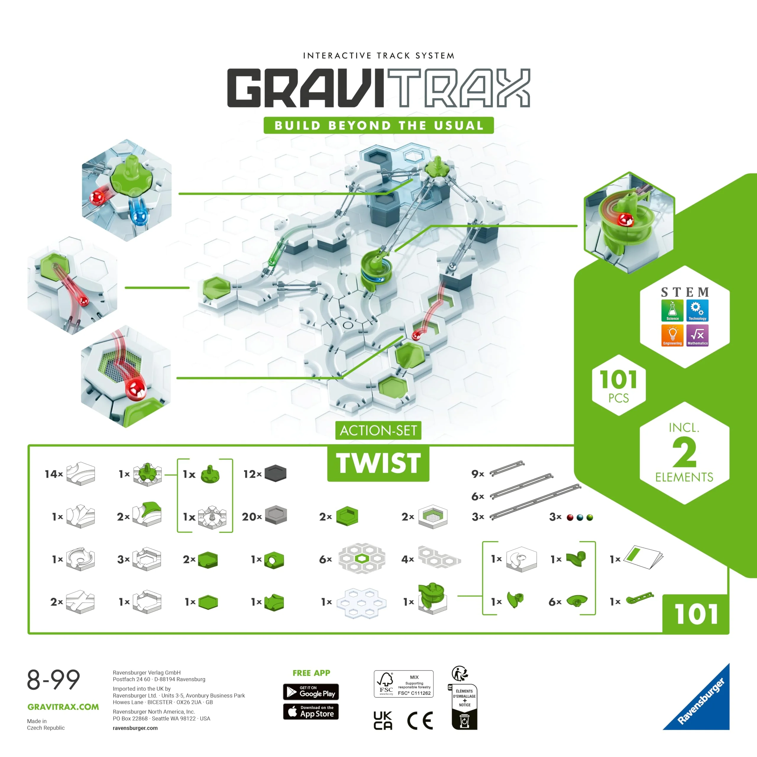 Ravensburger GraviTrax Action-Set Twist 22576. Kombinierbar mit Allen Starter-Sets, Extensions und Elements, Konstruktionsspielzeug für Kinder ab 8 Jahren - Image 4