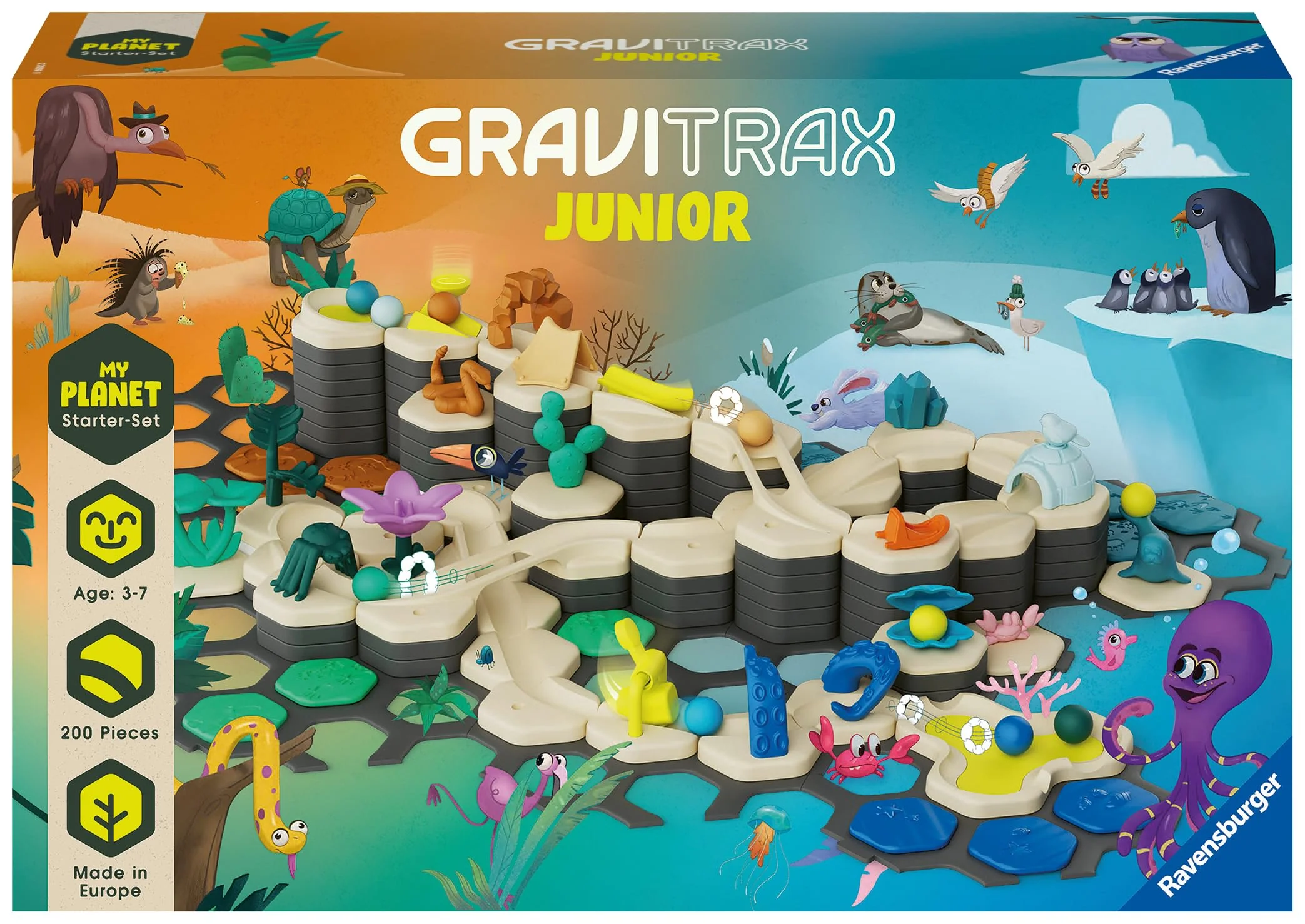 Ravensburger GraviTrax Junior Starter-Set XXL 27059 - Murmelbahn überwiegend aus nachwachsenden Rohstoffen mit Themenwelten, Lernspielzeug und Konstruktionsspielzeug für Jungs und Mädchen ab 3 Jahren - Image 4