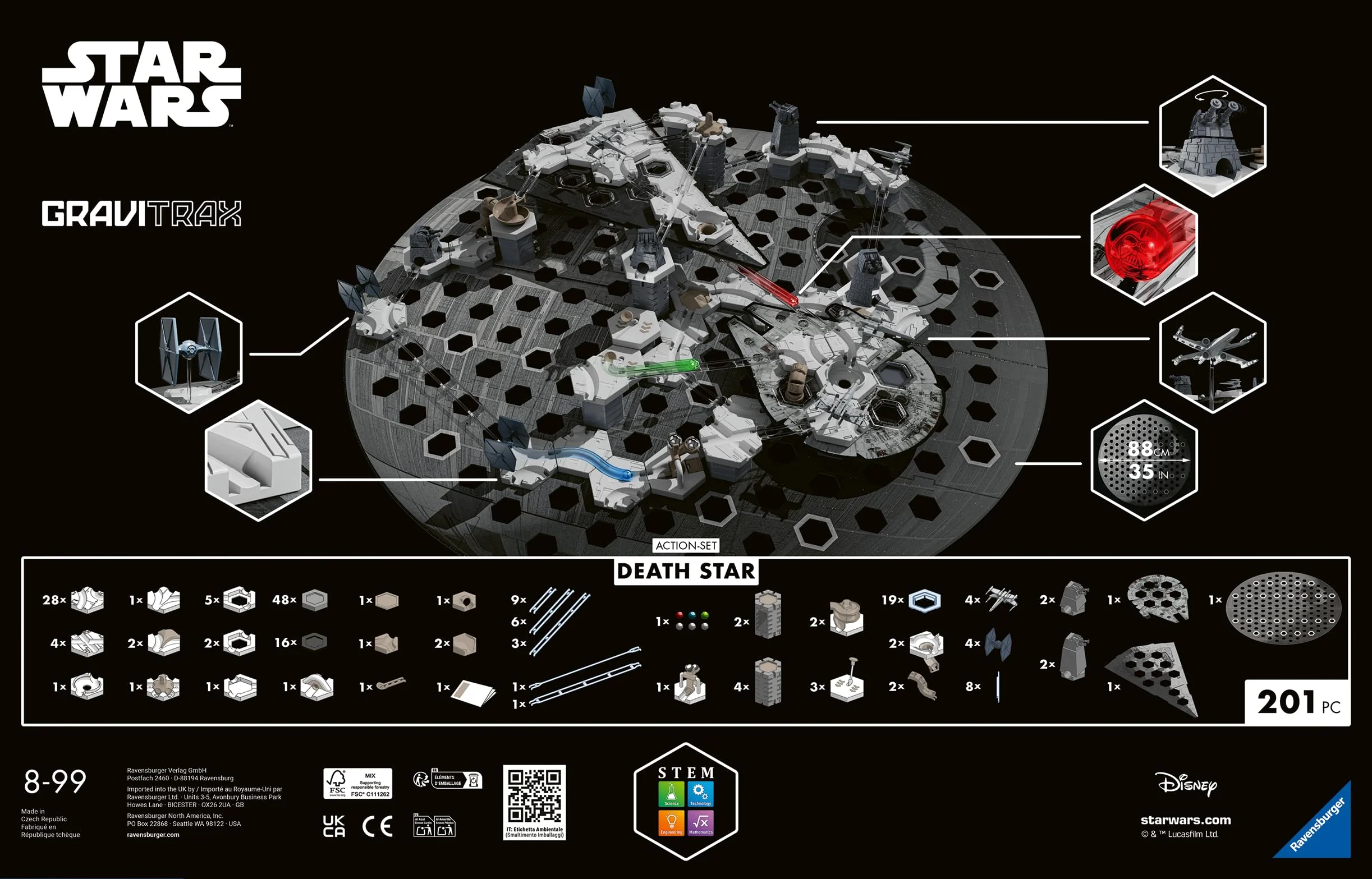 Ravensburger GraviTrax Star Wars Action-Set Deathstar 23860 - GraviTrax Starterset für Deine Kugelbahn - Murmelbahn und Konstruktionsspielzeug ab 8 Jahren, GraviTrax Zubehör alleine bespielbar - Image 3