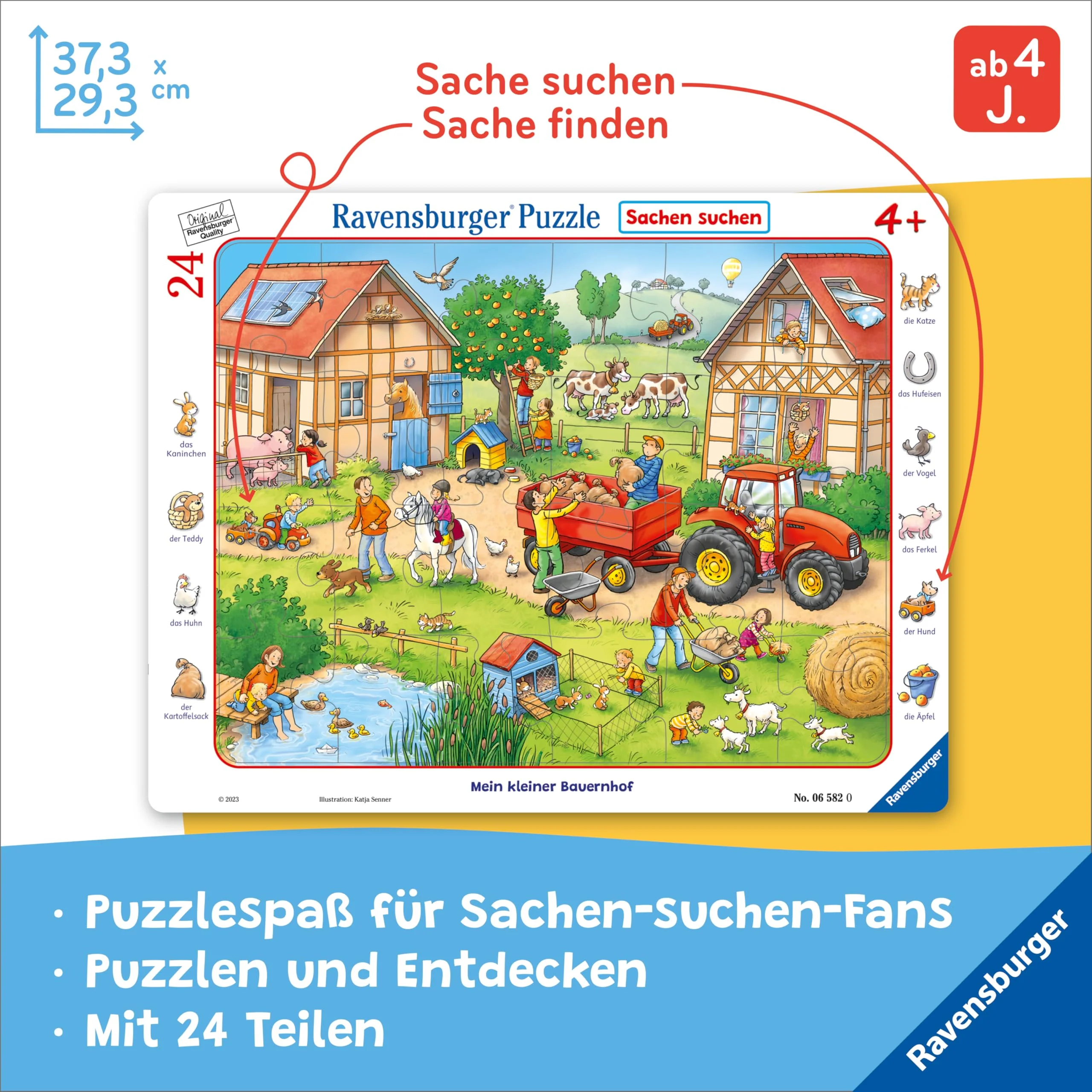 Ravensburger Kinderpuzzle - 06582 Mein Kleiner Bauernhof - Rahmenpuzzle für Kinder ab 4 Jahren, mit 24 Teilen - Image 5
