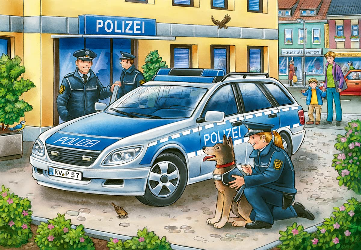 Ravensburger Kinderpuzzle - 07574 Polizei und Feuerwehr - Puzzle für Kinder ab 3 Jahren, mit 2x12 Teilen - Image 2