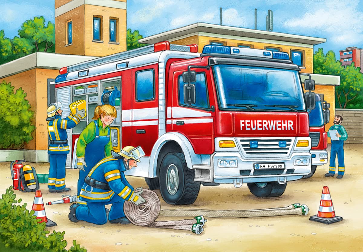 Ravensburger Kinderpuzzle - 07574 Polizei und Feuerwehr - Puzzle für Kinder ab 3 Jahren, mit 2x12 Teilen - Image 3