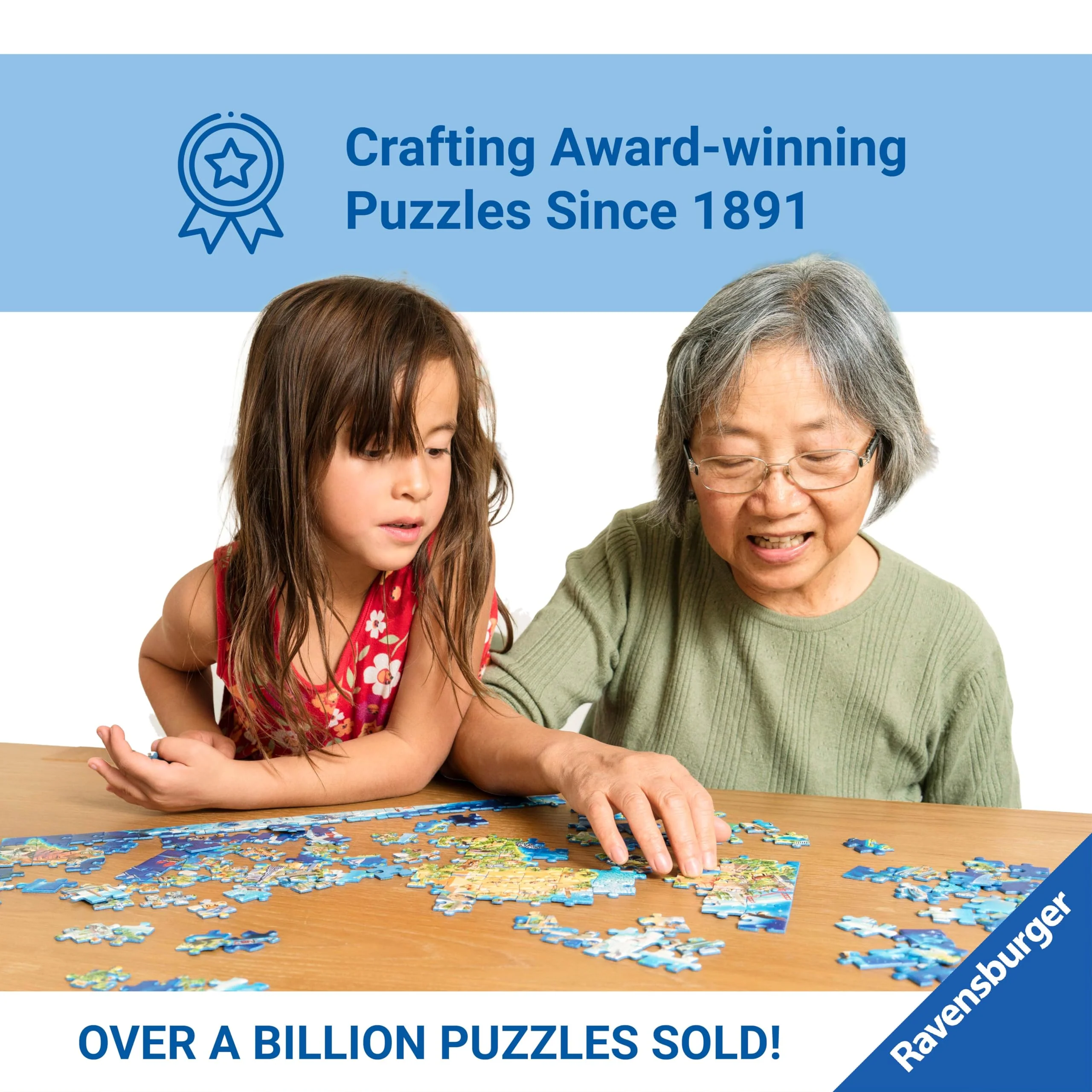 Ravensburger Kinderpuzzle - 13257 Tiere rund um die Welt - Puzzle-Weltkarte für Kinder ab 9 Jahren, mit 300 Teilen im XXL-Format - Image 2