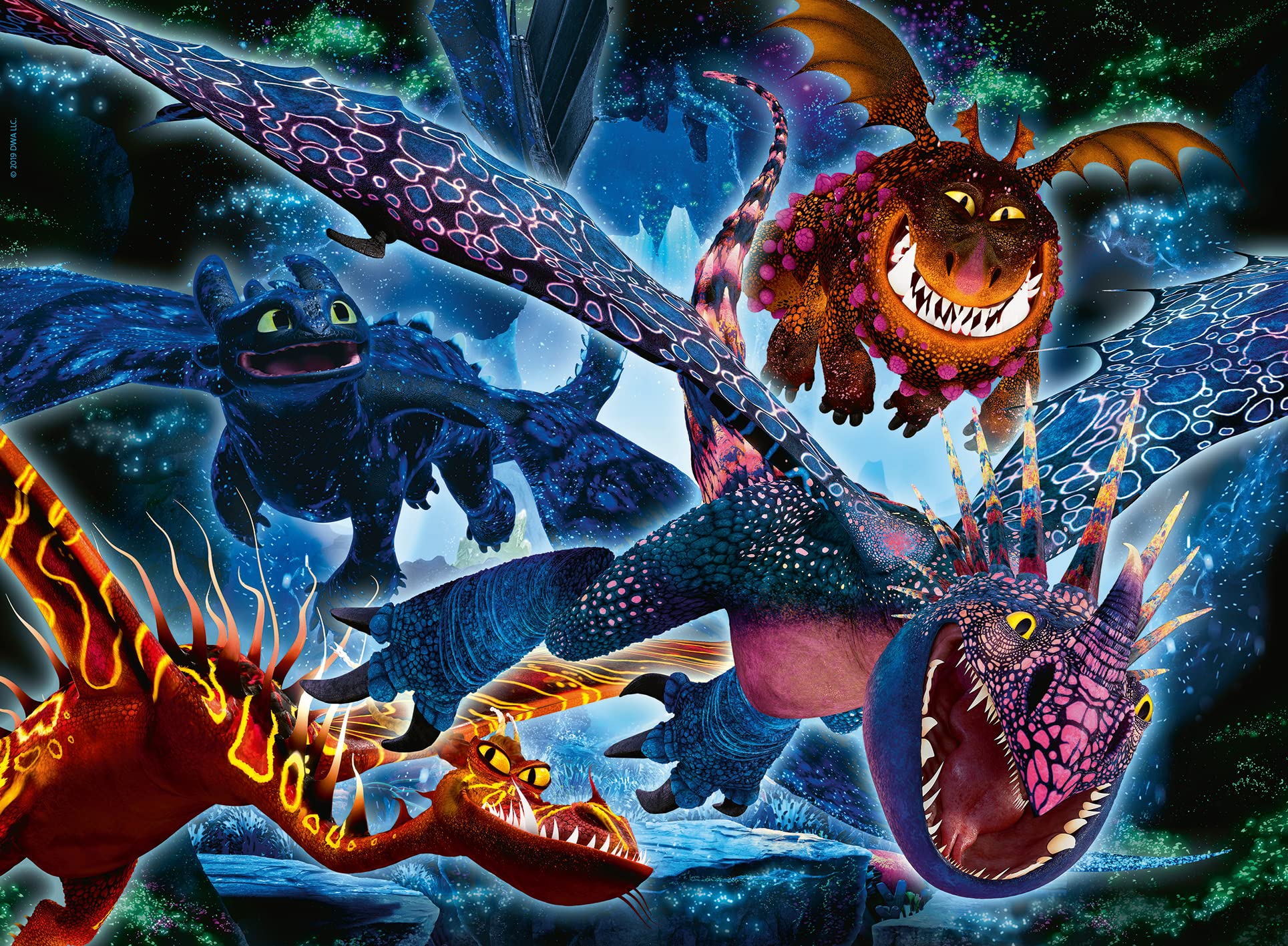 Ravensburger Kinderpuzzle - 13710 Leuchtende Dragons - Dragons-Leuchtpuzzle für Kinder ab 6 Jahren, mit 100 Teilen im XXL-Format, Leuchtet im Dunkeln - Image 5