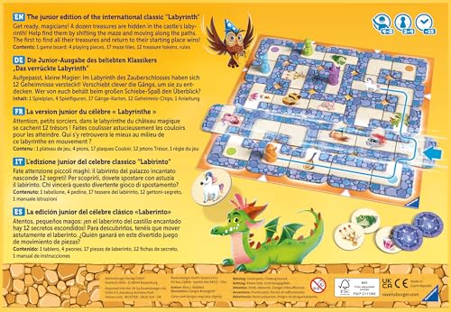 Ravensburger Kinderspiel 20847 - Junior Labyrinth - Familienklassiker für die Kleinen, Spiel für Kinder ab 4 Jahren - Gesellschaftspiel geeignet für 2-4 Spieler, Junior-Ausgabe - Image 9