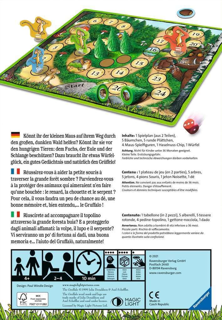 Ravensburger Kinderspiele - 20833 - Wo ist der Grüffelo? - Brettspiel für 2-4 Grüffelo-Fans ab 4 Jahren - Image 3
