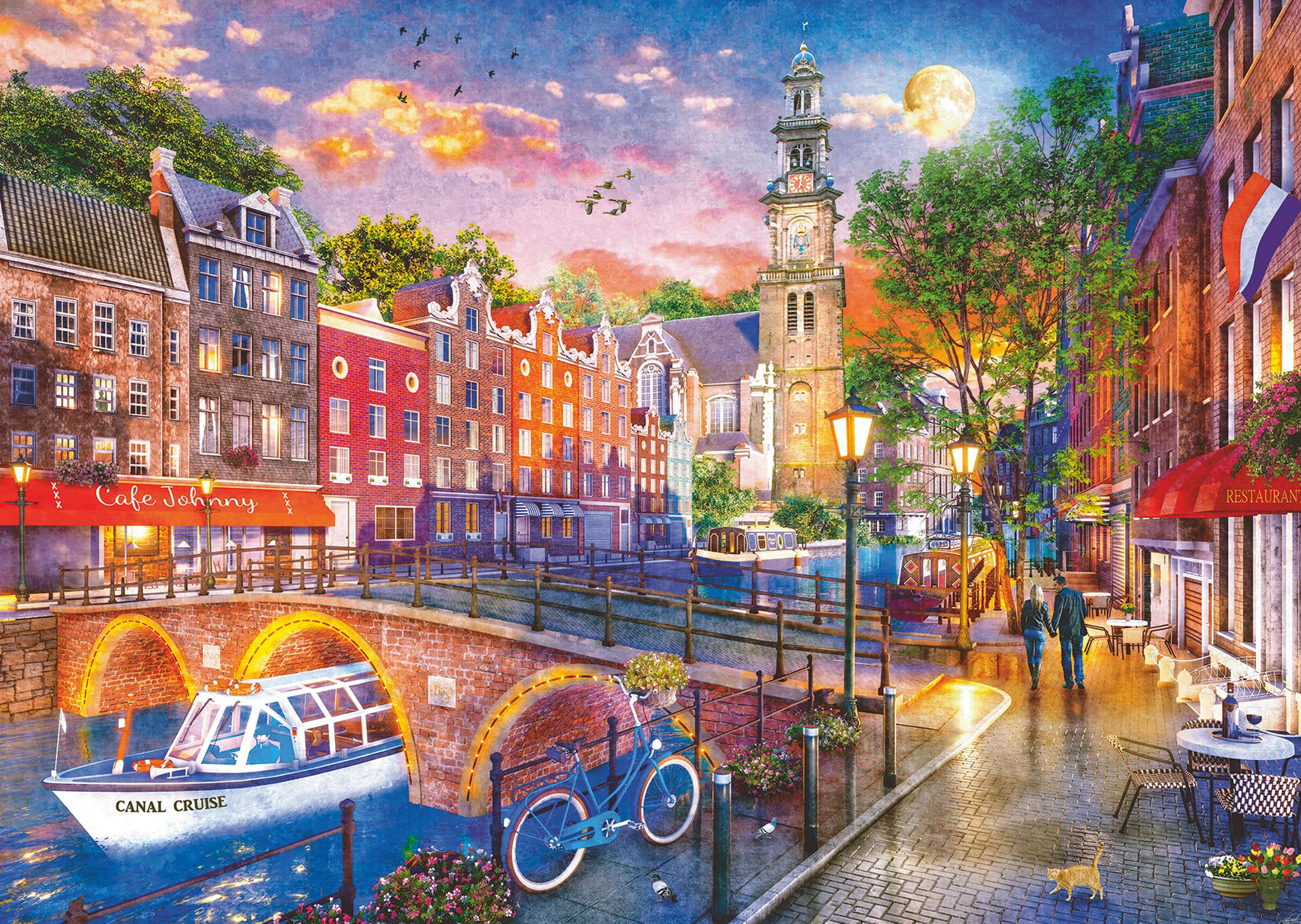 Ravensburger Puzzle 12000884 - Sonnenuntergang Amsterdam - 1000 Teile Puzzle für Erwachsene und Kinder ab 14 Jahren, Stadt-Puzzle Amsterdam