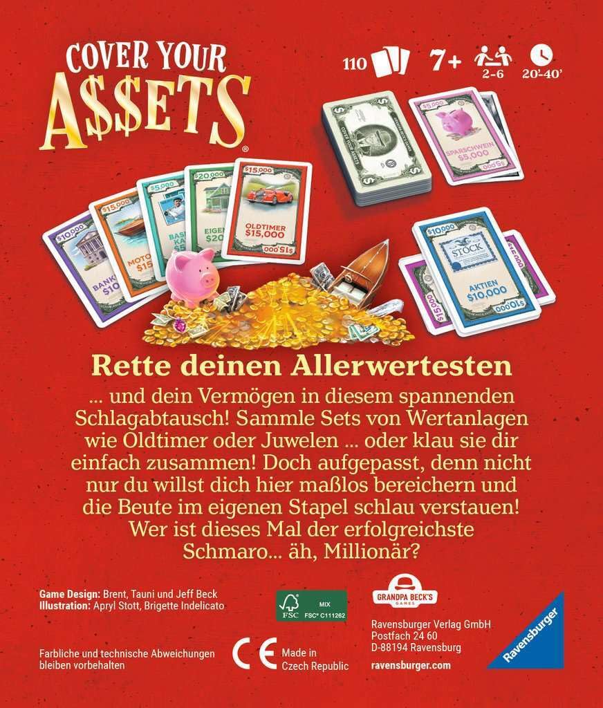 Ravensburger Spiele 22577 - Cover Your Assets - einfaches Kartenspiel für Kinder und Erwachsene ab 7 Jahren, für 2-6 Spieler - Image 4