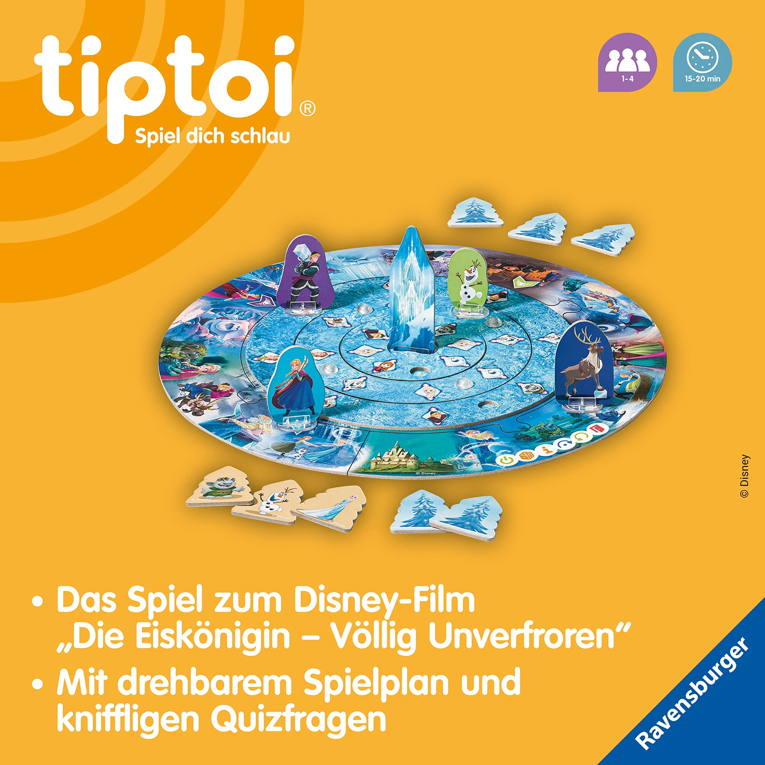 Ravensburger tiptoi Spiel 00116 - Disney Die Eiskönigin - Völlig Unverfroren: Das verdrehte Wettlaufspiel - EIN magisches Quiz-Spiel ab 4 Jahren - Image 6