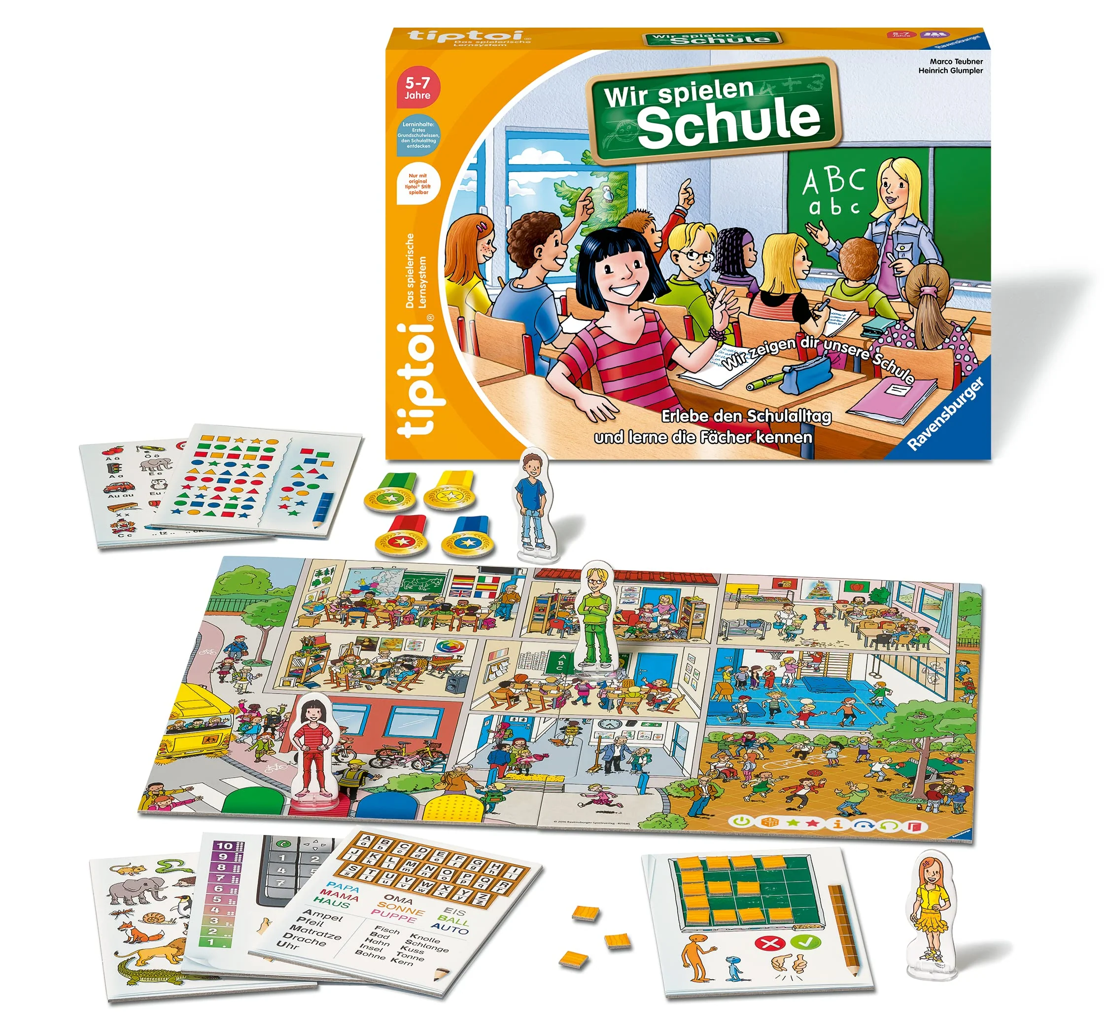 Ravensburger tiptoi Spiel - 00123 Wir Spielen Schule - Spiel ab 5 Jahren für 1-4 Spieler, Erlebe interaktiv einen kompletten Schultag - Image 10