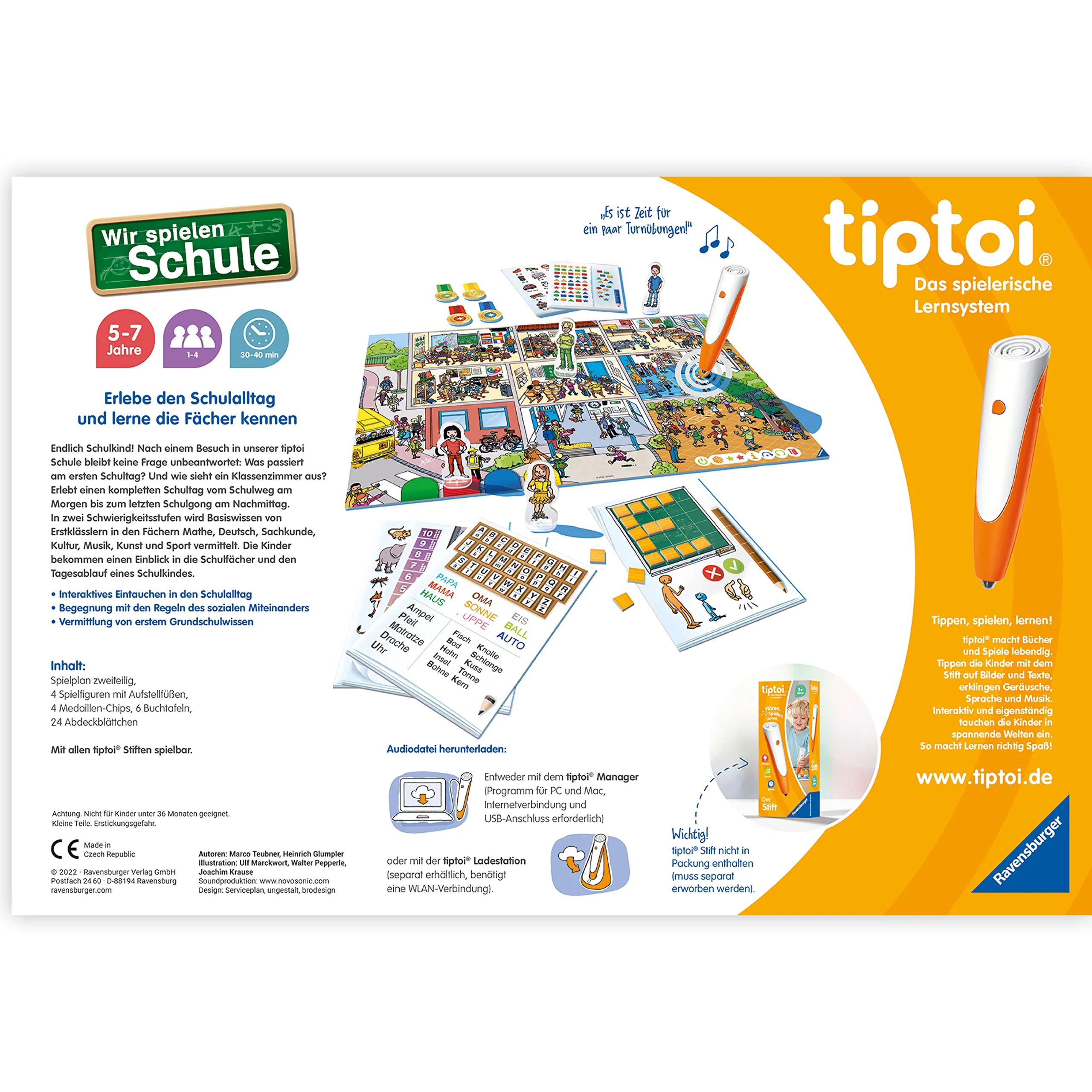 Ravensburger tiptoi Spiel - 00123 Wir Spielen Schule - Spiel ab 5 Jahren für 1-4 Spieler, Erlebe interaktiv einen kompletten Schultag - Image 9