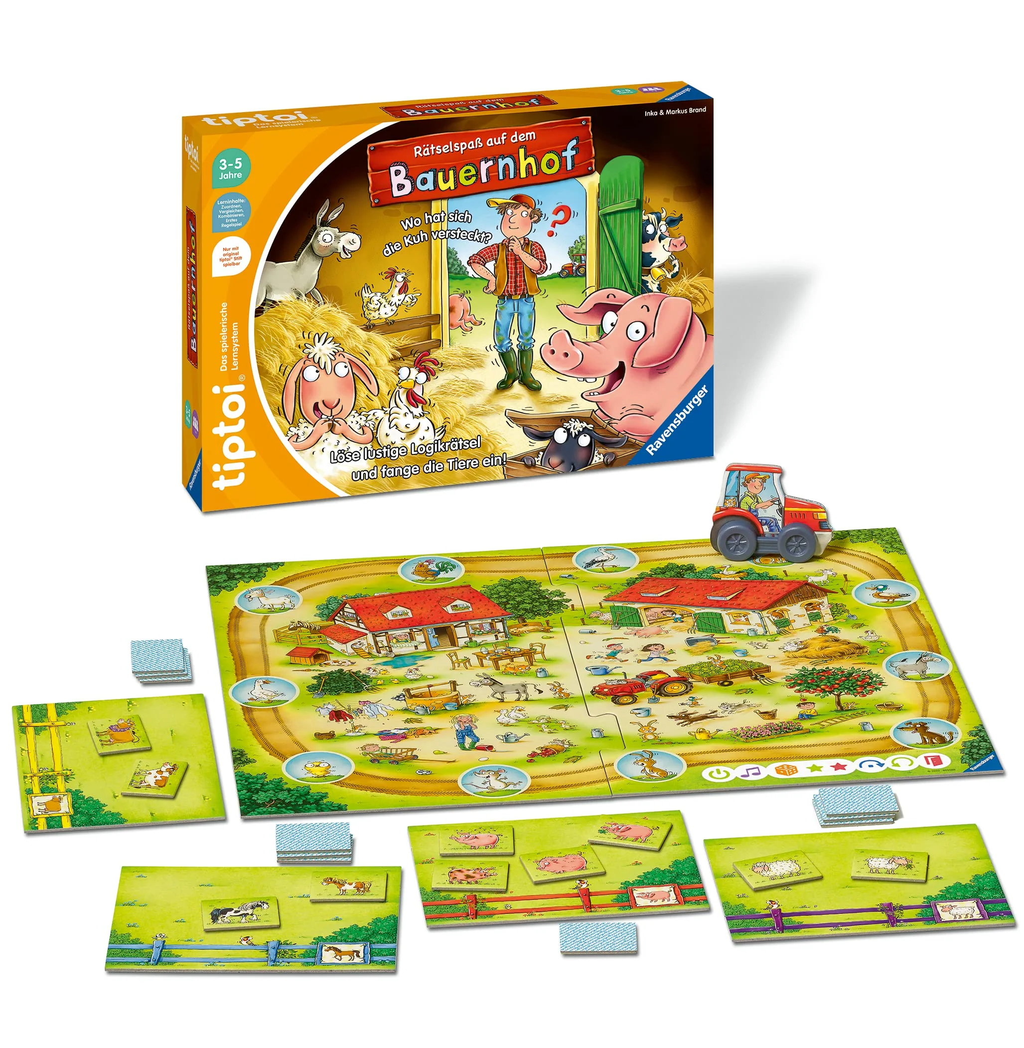 Ravensburger tiptoi Spiel 00125 Rätselspaß auf dem Bauernhof - Lernspiel ab 3 Jahren, lehrreiches Logikspiel für Jungen und Mädchen, für 1-4 Spieler - Image 10