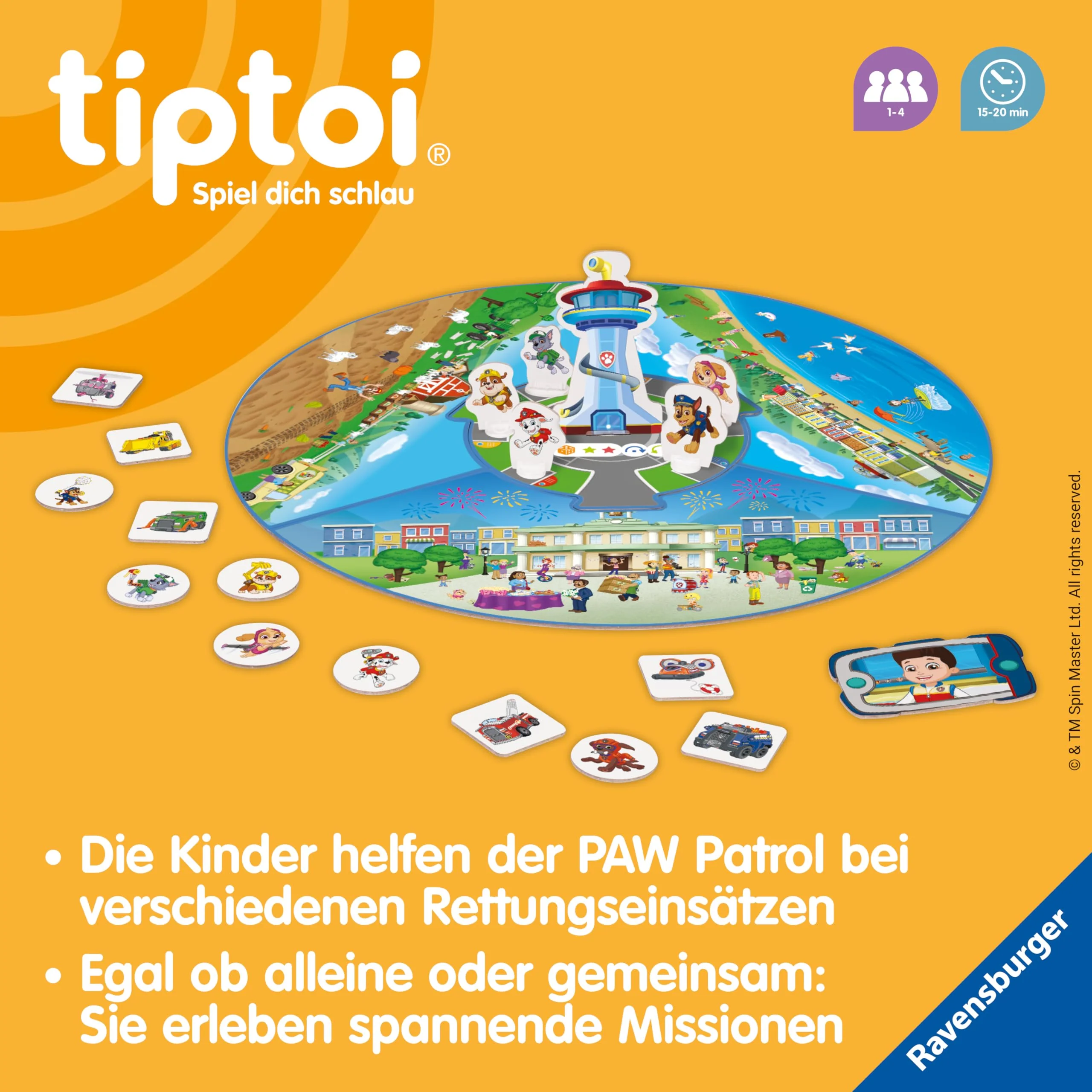 Ravensburger tiptoi Spiel 00202 - PAW Patrol Rettungseinsatz - Lernspiel ab 4 Jahren, lehrreiches Lizenzspiel für Jungen und Mädchen, für 1-4 Spieler - Image 6