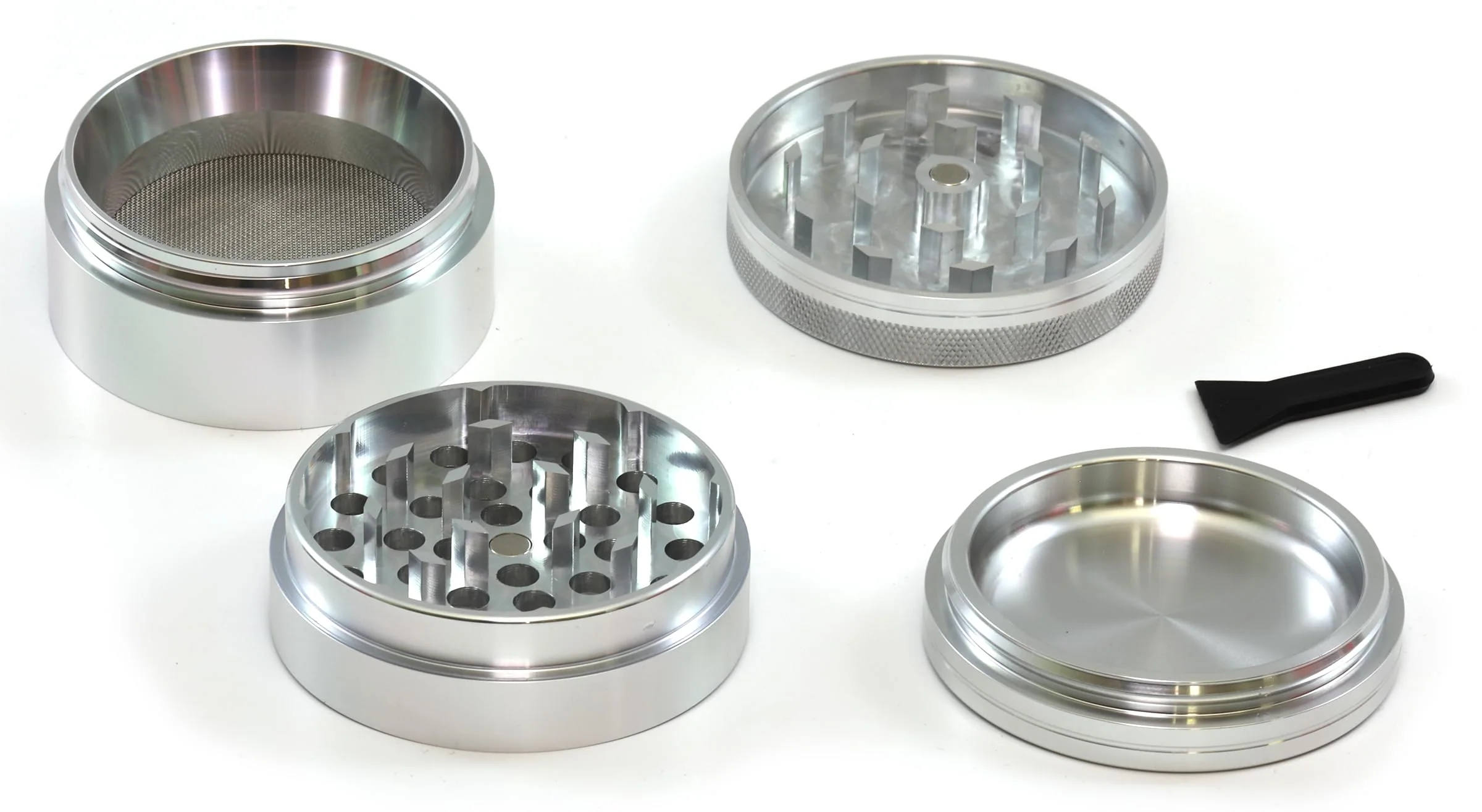 Raw 19330 Grinder-4 Teilig mit Schaufel-56mm, Aluminium - Image 5