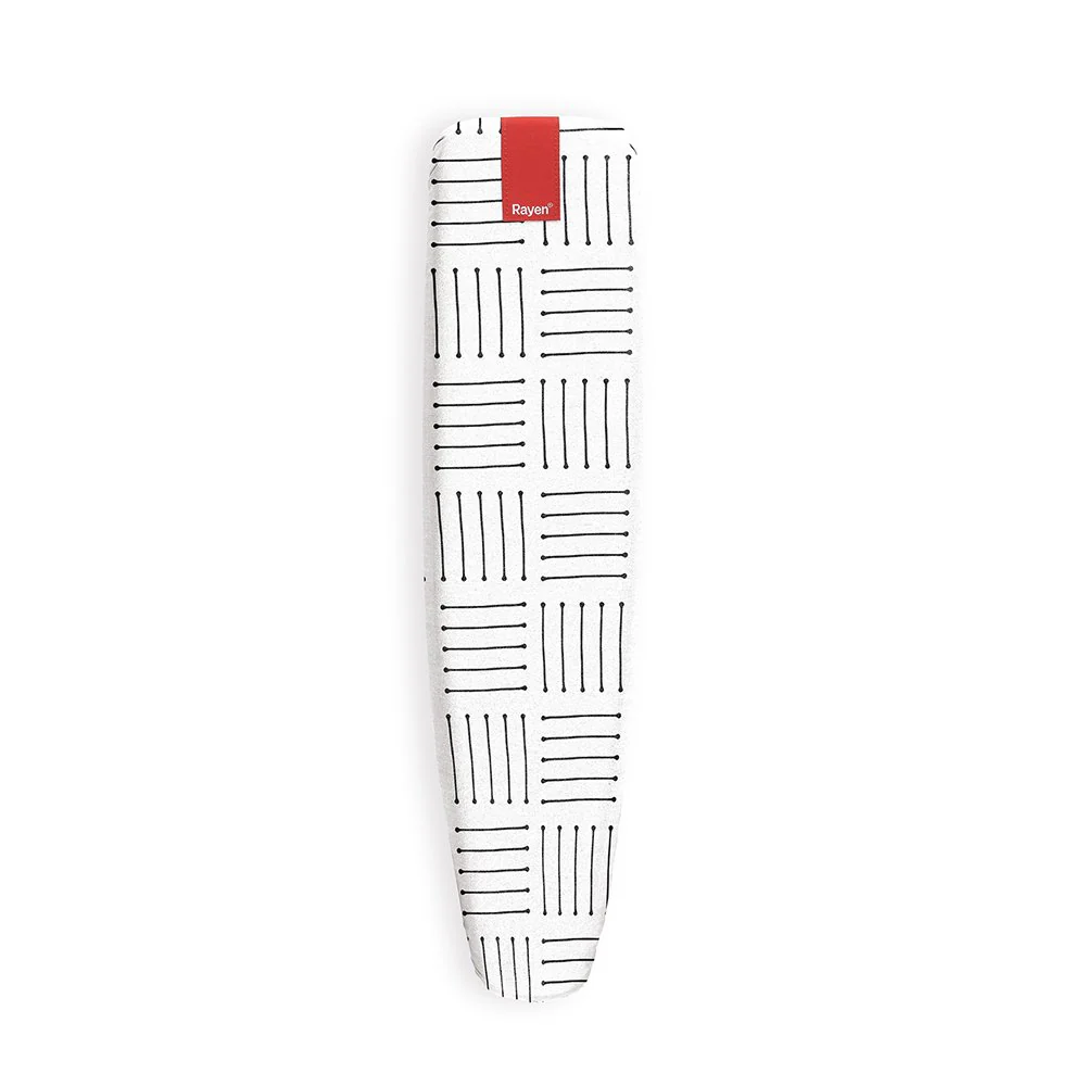 Rayen - Bügelbrettbezug für Ärmel, universelle Größe 61,5x21,5 cm, weiß, 100% Baumwolle, elastisch, titanbeschichtet