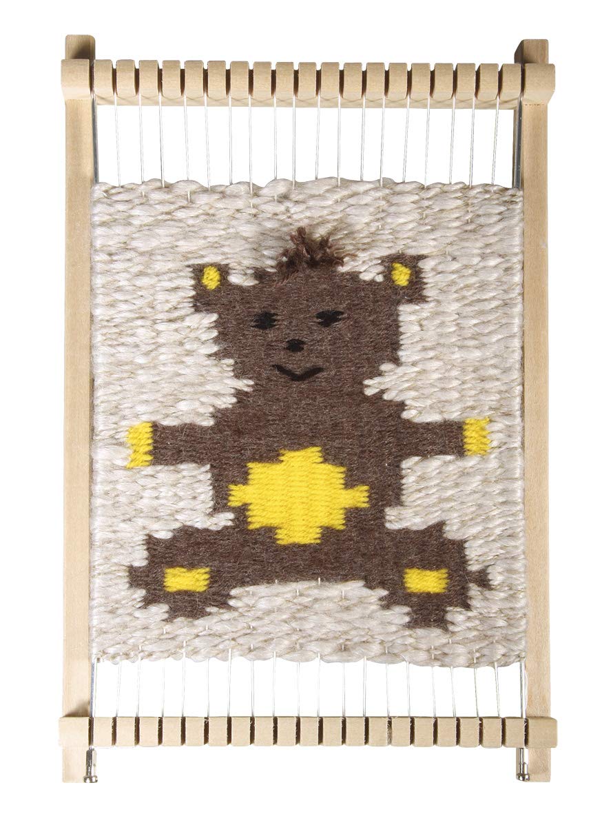Rayher DIY Holz Kinder Webrahmen Set, Webbreite 16,5cm, Schulwebrahmen für Kinder,Erwachsene, inkl. Webschiffchen, Webkamm mit Zubehör, zum Weben & Gestalten, 7202200, Natur, 18,5x29cm - Image 3