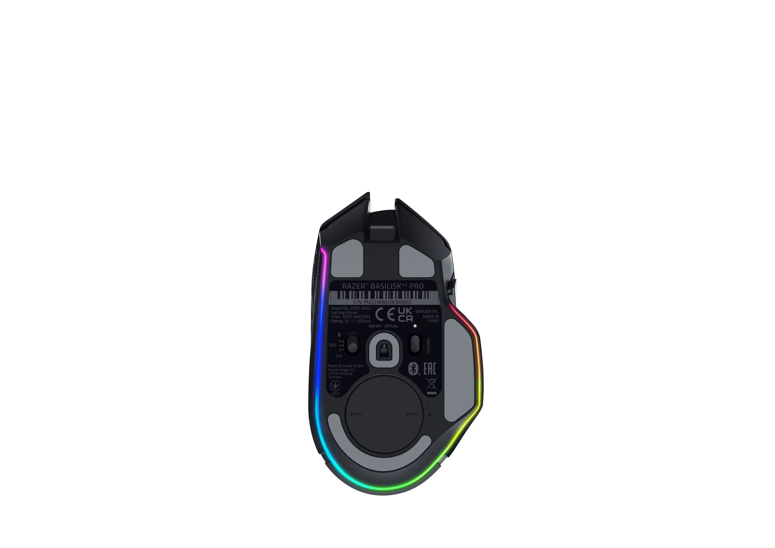 Razer Basilisk V3 Pro - Anpassbare kabellose Gaming-Maus HyperScroll Tilt Wheel (Focus Pro 30K Optischer Sensor, 13-Zonen Chroma-Beleuchtung, 10+1 Programmierbare Tasten) Schwarz - Image 10