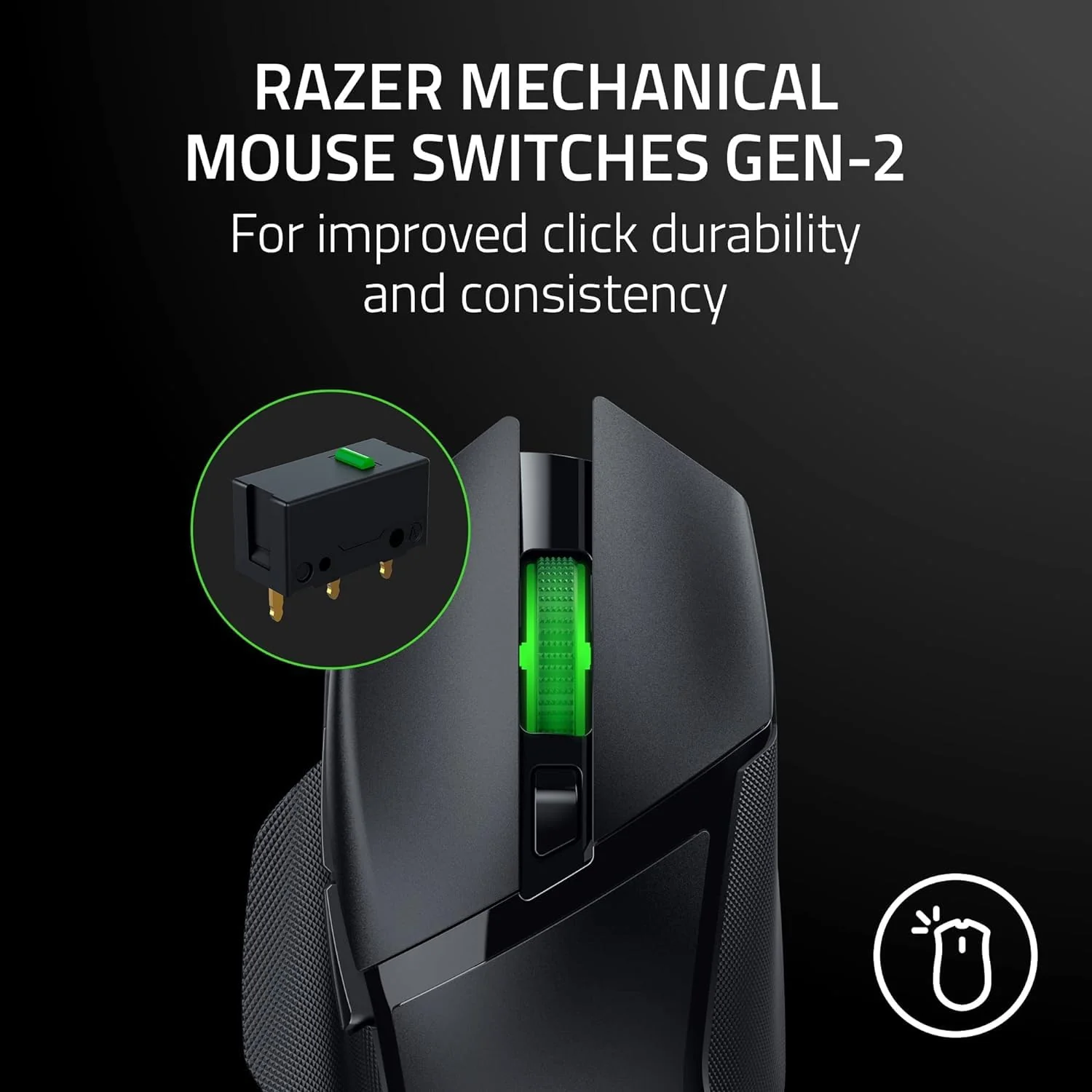 Razer Basilisk V3 X HyperSpeed - Anpassbare kabellose Gaming-Maus (Ergonomische Form mit 9 anpassbaren Bedienelementen, HyperSpeed Wireless, Bluetooth, 5G Advanced 18K Optical Sensor) Schwarz - Image 4
