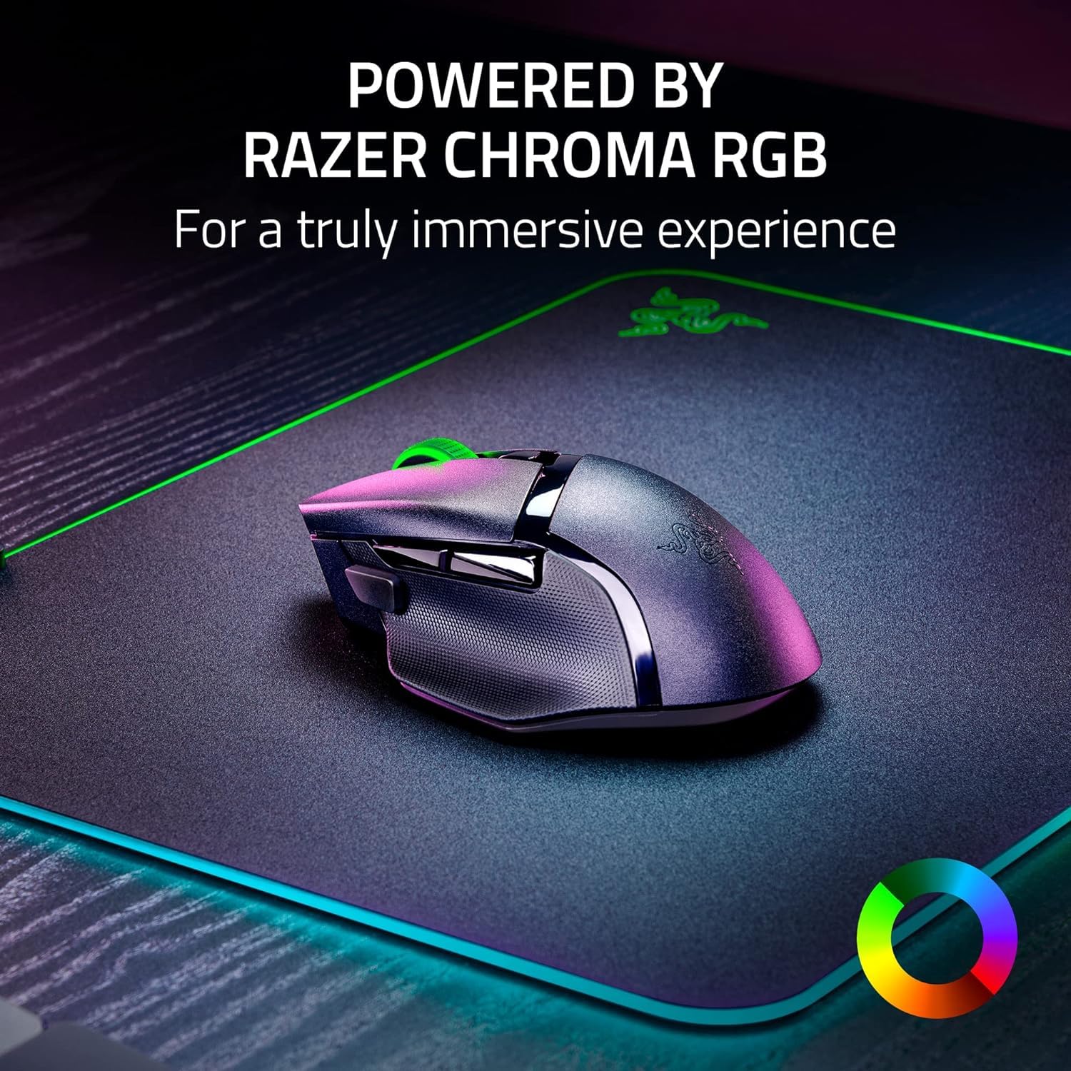 Razer Basilisk V3 X HyperSpeed - Anpassbare kabellose Gaming-Maus (Ergonomische Form mit 9 anpassbaren Bedienelementen, HyperSpeed Wireless, Bluetooth, 5G Advanced 18K Optical Sensor) Schwarz - Image 5