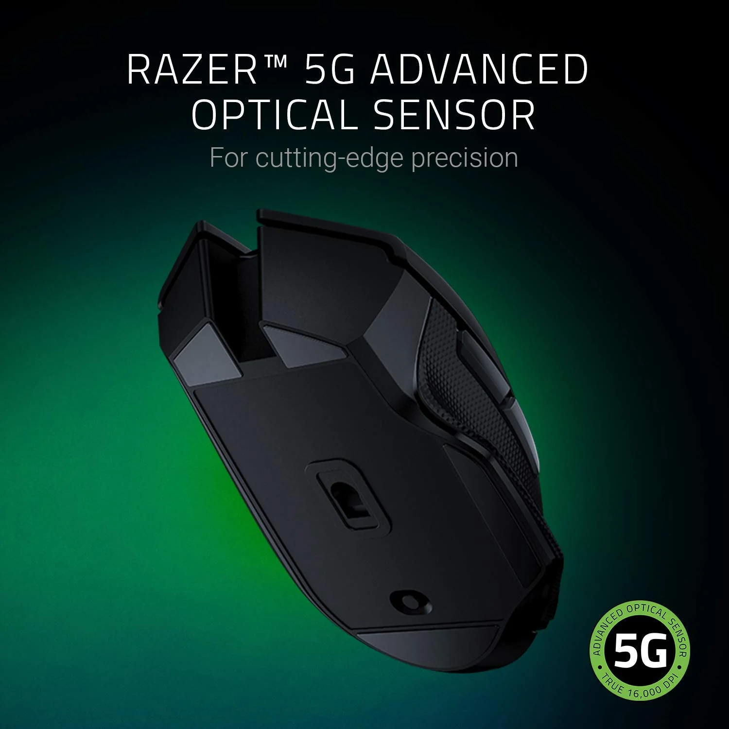 Razer Basilisk X Hyperspeed - Kabellose Gaming-Maus (Hyperspeed-Technologie, Fortschrittlicher optischer 5G-Sensor und 6 Konfigurierbare Tasten, Ultralange Batterieleistung) Schwarz - Image 3