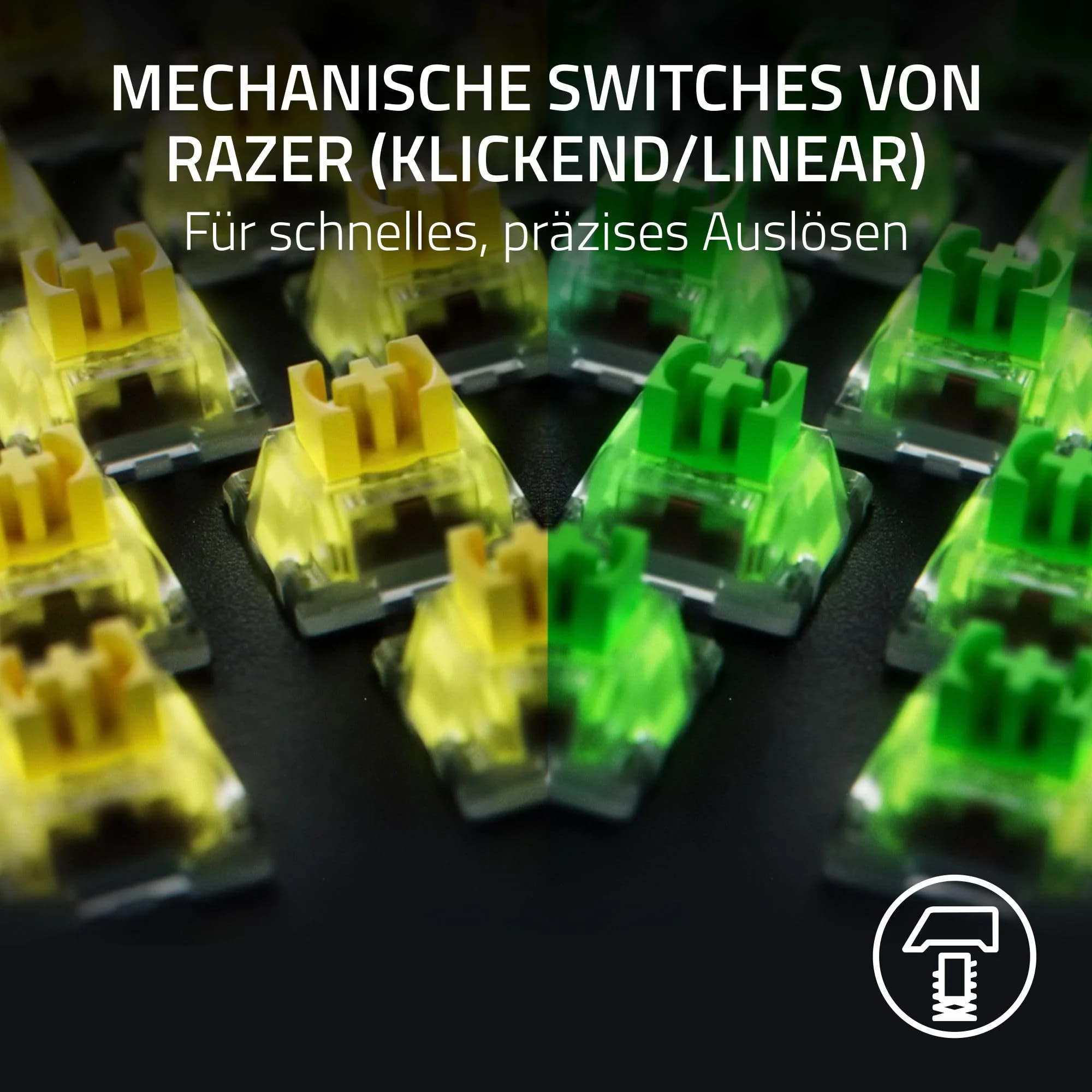 Razer BlackWidow V4 (Green Switch) - Mechanische Gaming-Tastatur - Razer Snap Tap (Mechanische Clicky Switches, 6 Makro-Tasten, Doubleshot-ABS-Tastenkappen, RGB Chroma) QWERTZ DE-Layout | Schwarz - Image 3