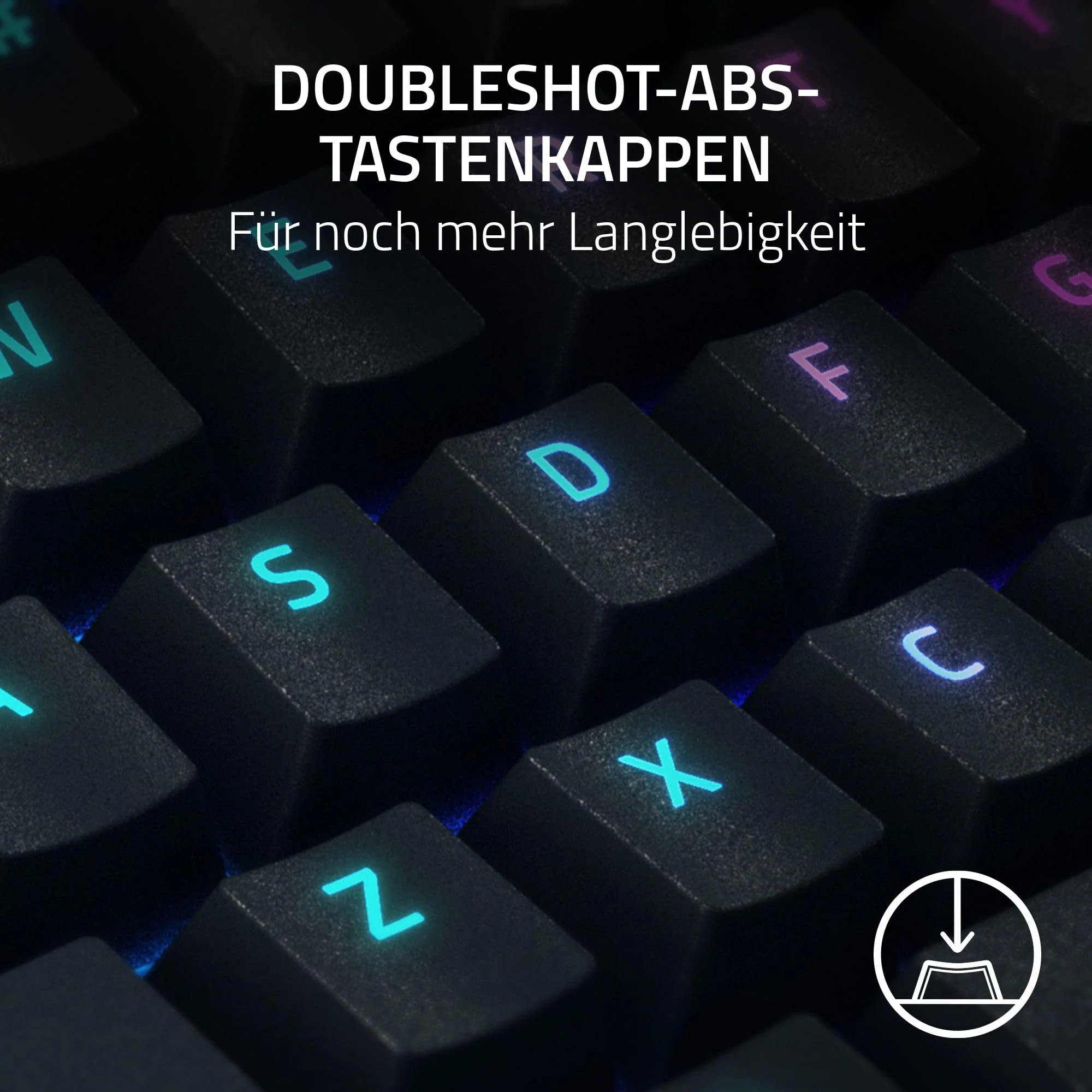 Razer BlackWidow V4 (Green Switch) - Mechanische Gaming-Tastatur - Razer Snap Tap (Mechanische Clicky Switches, 6 Makro-Tasten, Doubleshot-ABS-Tastenkappen, RGB Chroma) QWERTZ DE-Layout | Schwarz - Image 5