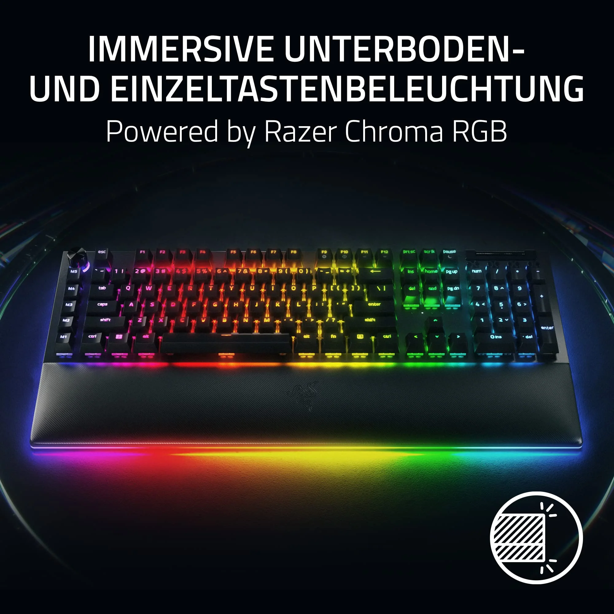 Razer BlackWidow V4 Pro (Green Switch) - Mechanische Gaming-Tastatur Snap Tap (Klickende Mechanische Switches, Befehlsrad und 8 Makro-Tasten, Multifunktionsrolle) QWERTZ DE-Layout | Schwarz - Image 2