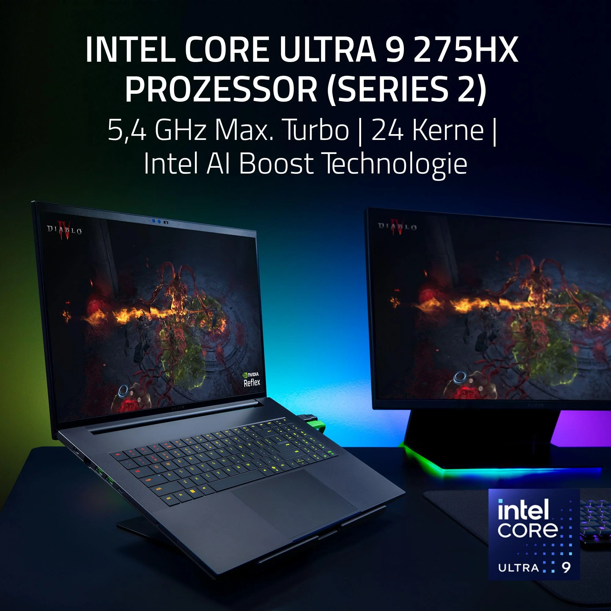 Razer Blade 18 (2025) - 18 Zoll Gaming-Laptop - NVIDIA GeForce RTX 5080 - Intel Core Ultra 9 275HX - 18" Dual Display UHD+ 240Hz - FHD+ 440Hz - 32GB DDR5-1TB SSD - QWERTZ DE-Layout | Schwarz - Image 9