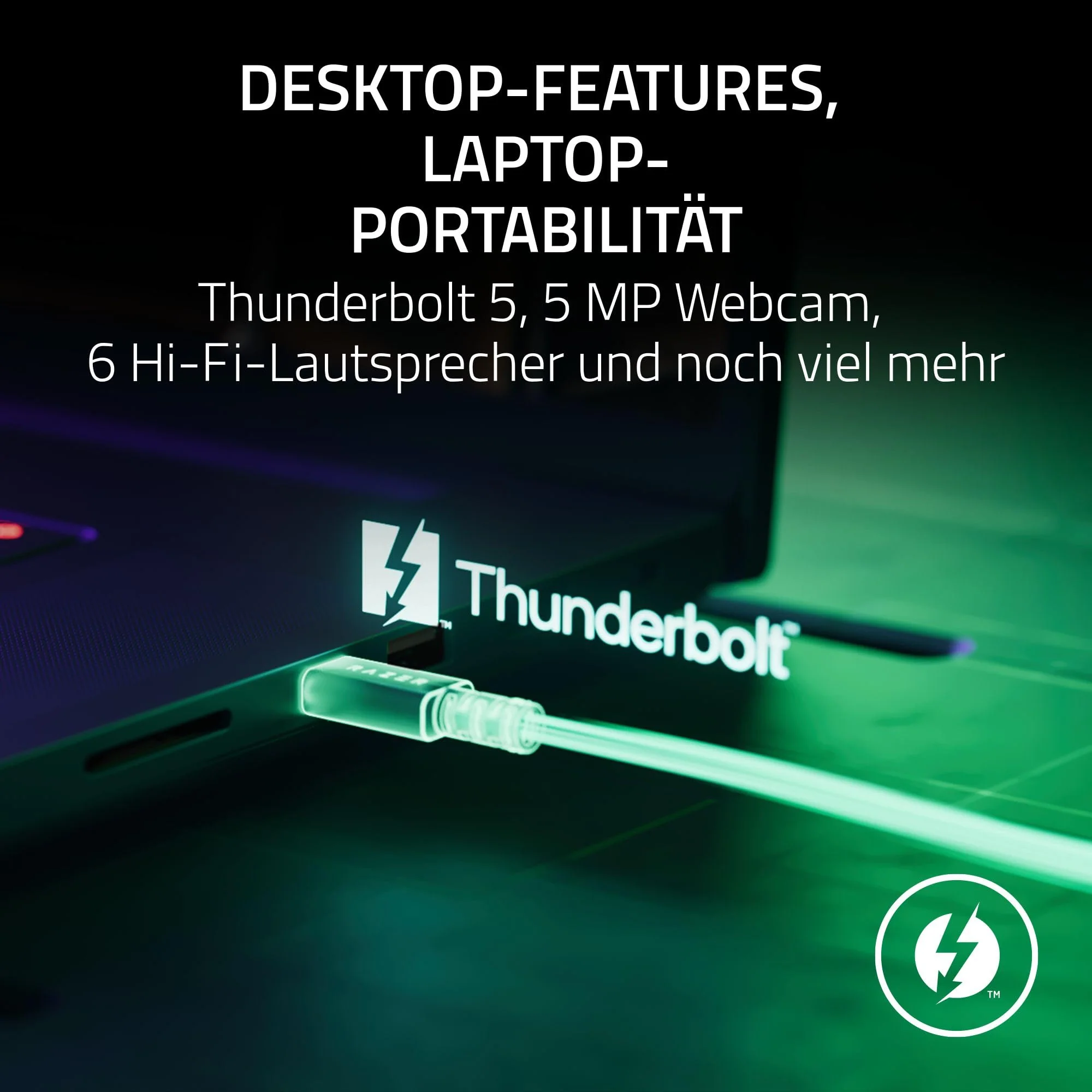 Razer Blade 18 (2025) - 18 Zoll Gaming-Laptop - NVIDIA GeForce RTX 5090 - Intel Core Ultra 9 275HX - 18" Dual Display UHD+ 240Hz - FHD+ 440Hz - 32GB DDR5-2TB SSD - QWERTZ DE-Layout | Schwarz - Image 6