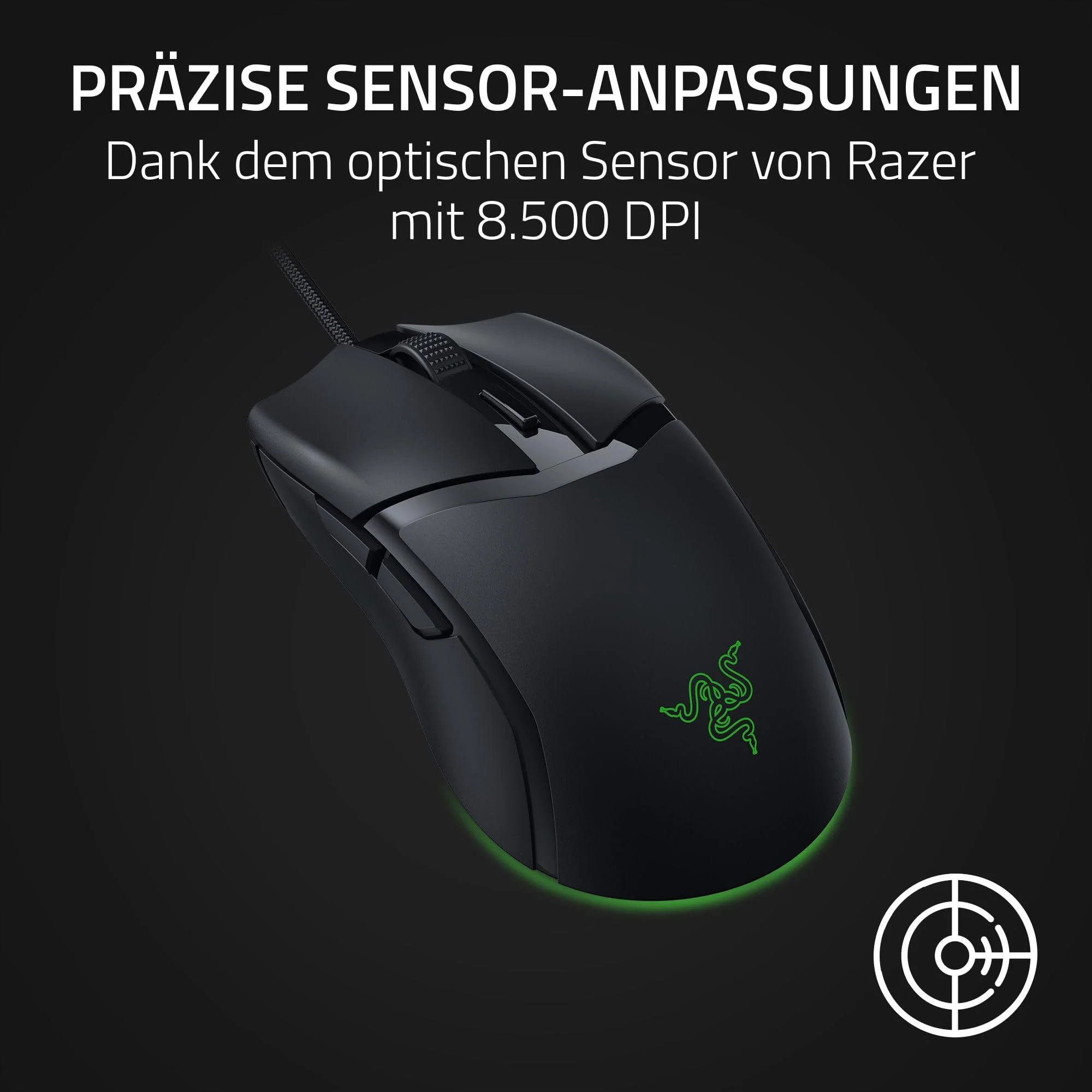 Razer Cobra - Leichte kabelgebundene Gaming-Maus mit Chroma RGB (Federleichte 57 g, Optische Maus-Switches der 3. Gen, Chroma-Beleuchtung mit Unterbodenbeleuchtung, Präzise Sensor-Anpassungen) Schwarz - Image 6