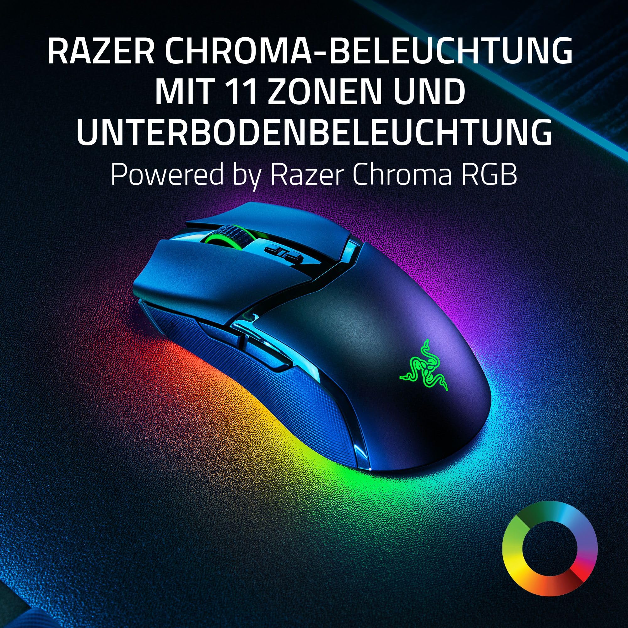 Razer Cobra Pro - Individuell anpassbare kabellose Gaming-Maus Chroma RGB (10 Anpassbare Tasten, Chroma-Beleuchtung mit 11 Zonen, Optischer Focus Pro Sensor mit 30K) Schwarz - Image 9