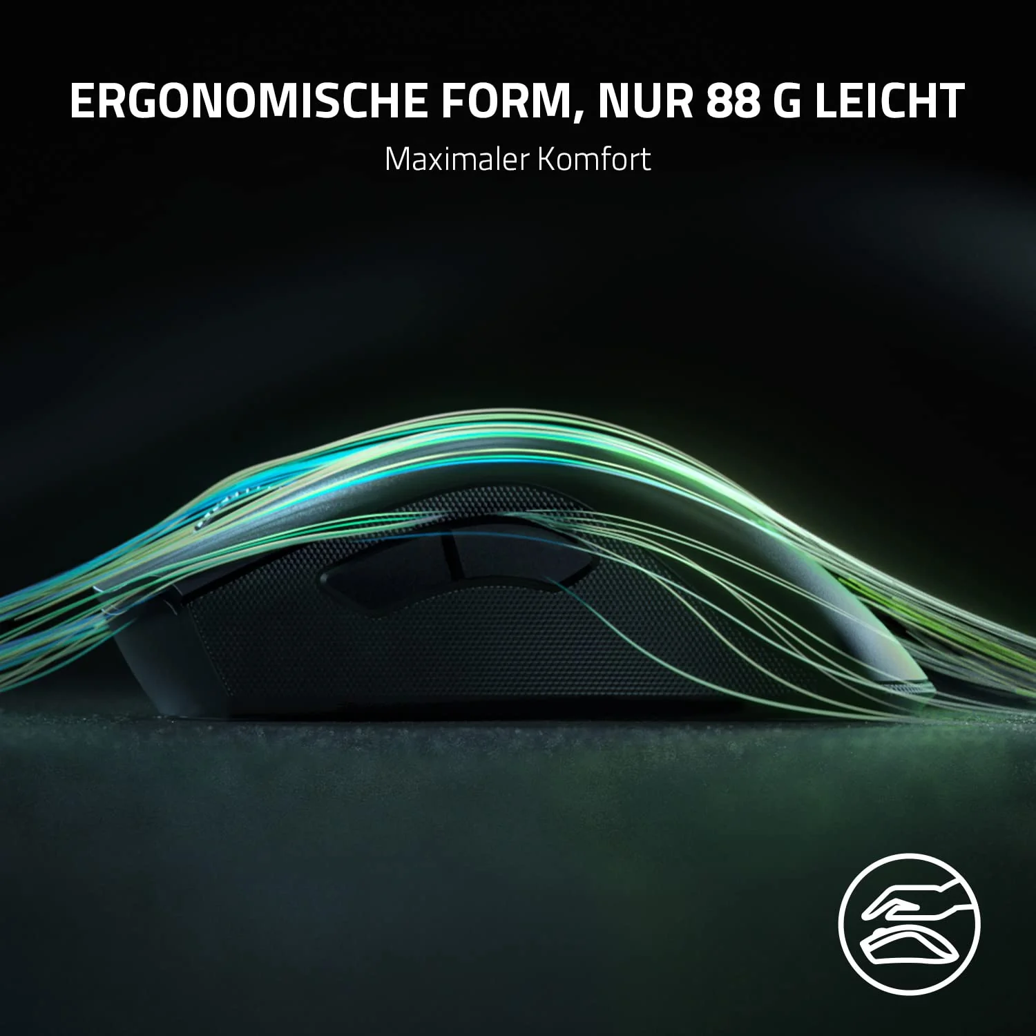 Razer DeathAdder V2 Pro - Kabellose Gaming-Maus mit klassenbester Ergonomie mit 20K DPI Focus+ Sensor (Optische Maus-Switches, 70 Stunden Akku-Laufzeit, 3 Verbindungsmodi) Schwarz - Image 6