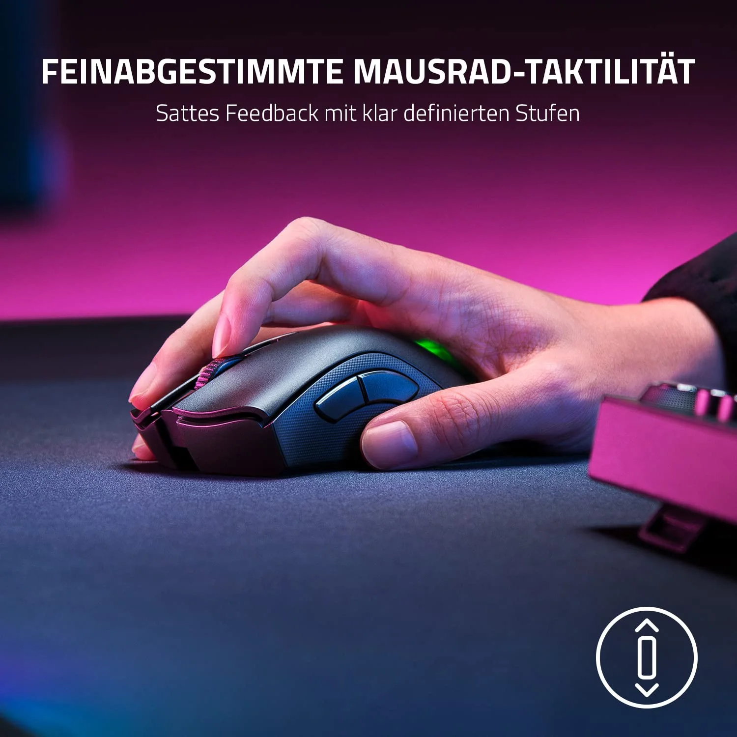 Razer DeathAdder V2 Pro - Kabellose Gaming-Maus mit klassenbester Ergonomie mit 20K DPI Focus+ Sensor (Optische Maus-Switches, 70 Stunden Akku-Laufzeit, 3 Verbindungsmodi) Schwarz - Image 8