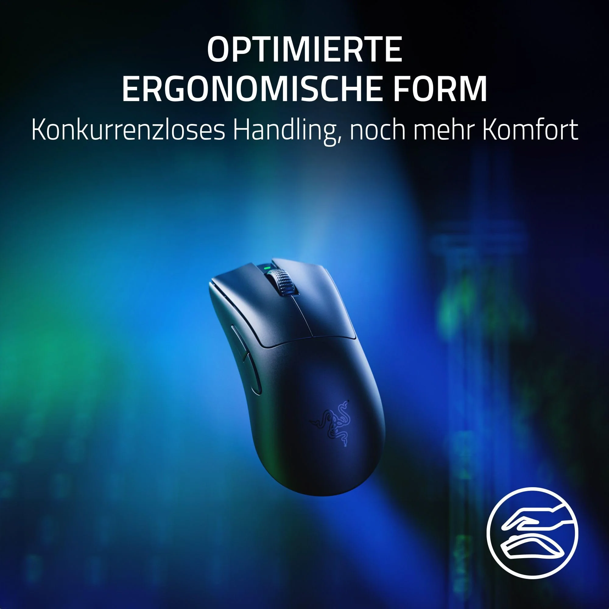 Razer DeathAdder V3 Pro + HyperPolling Wireless-Adapter - Ultra leichte E-Sport-Maus mit echten 8K Hz kabelloser Abtastrate (63 gr, Optischer Focus Pro 30K, Optische Switches 3. Gen) Schwarz - Image 10