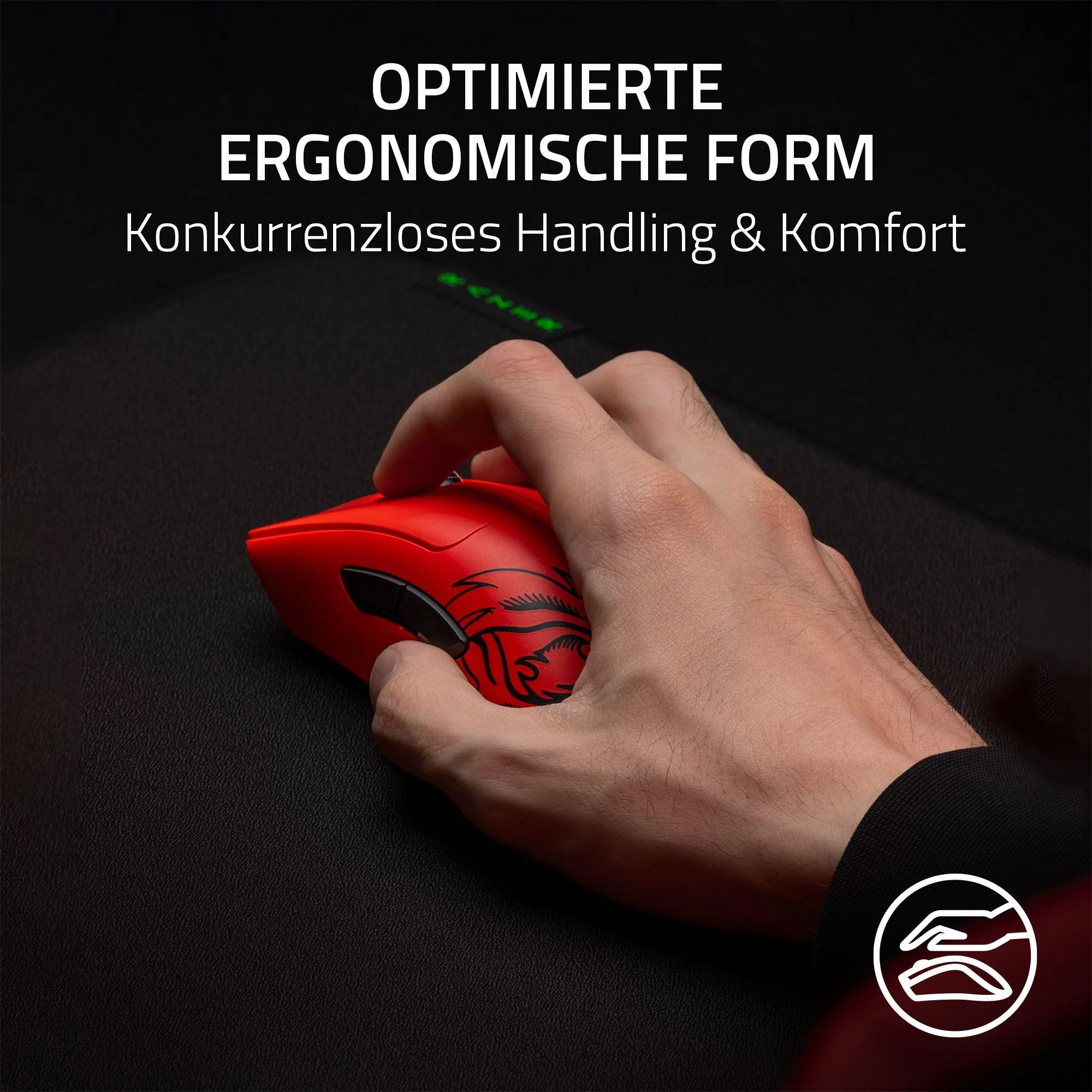 Razer DeathAdder V3 Pro - Leichte kabellose Ergonomische Esports-Maus (63g Leichtes Design, Focus Pro 30K Optischer Sensor, Mausschalter Gen-3, HyperSpeed Wireless) Faker-Edition - Image 8