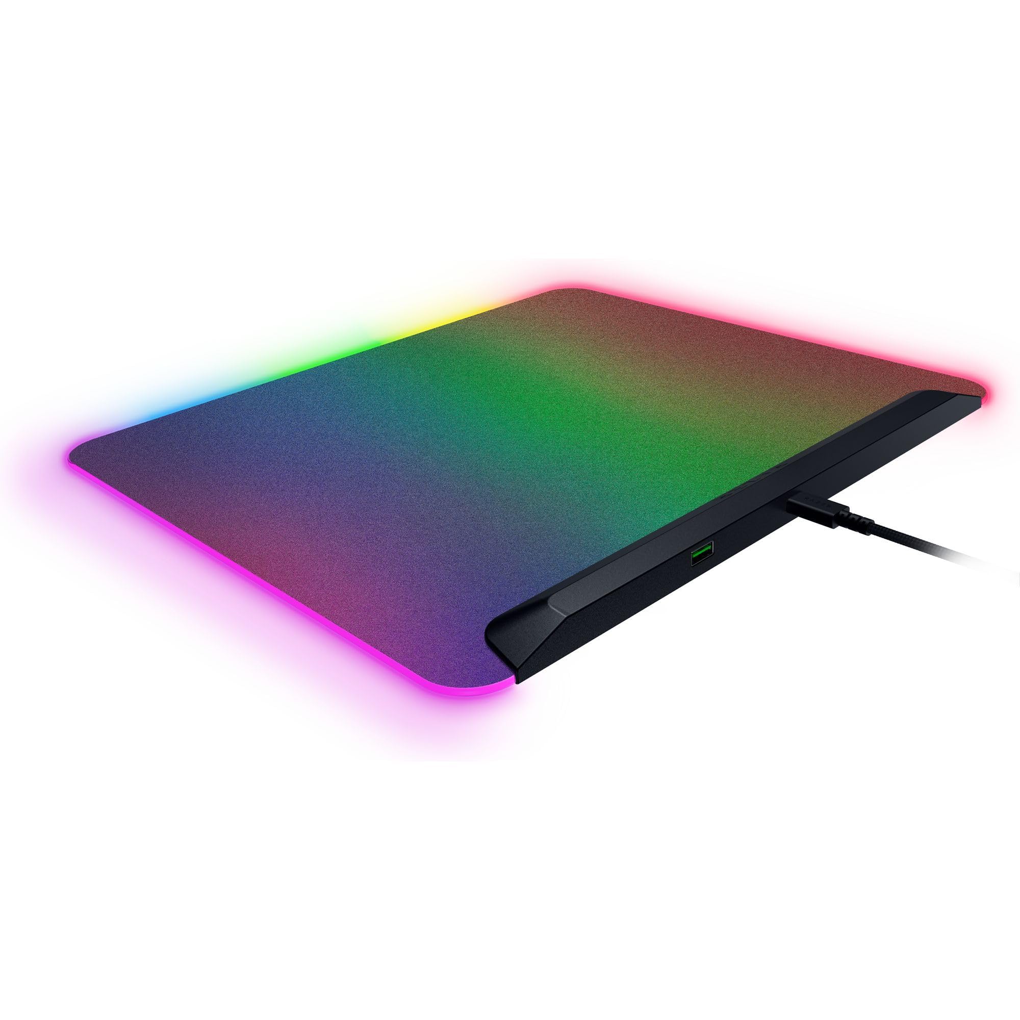 Razer Firefly V2 Pro - RGB-hintergrundbeleuchtete Gaming-Mausmatte - integrierter USB-Anschluss (15-Zonen-LED-Beleuchtung, mikrogeätzte Oberfläche für optimales Tracking, USB-C Kabel) Schwarz - Image 9