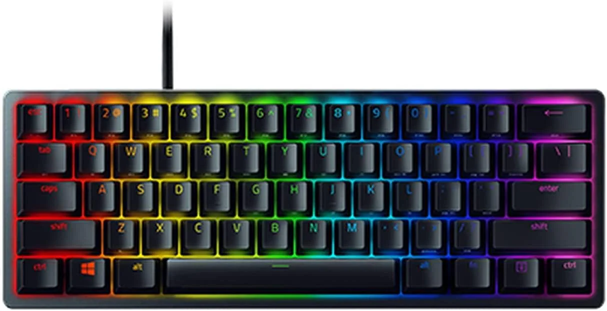 Razer Huntsman Mini (Red Switch) - Kompakte 60% Gaming Tastatur (Lineare Optisch-Mechanische Switches, Doubleshot PBT-Tastenkappen, Abnehmbares USB-C Kabel) QWERTZ DE-Layout | Schwarz - Image 3