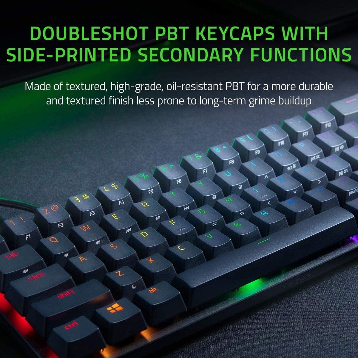 Razer Huntsman Mini (Red Switch) - Kompakte 60% Gaming Tastatur (Lineare Optisch-Mechanische Switches, Doubleshot PBT-Tastenkappen, Abnehmbares USB-C Kabel) QWERTZ DE-Layout | Schwarz - Image 7