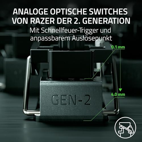 Razer Huntsman V3 Pro - Analoges optisches E-Sport-Keyboard Snap Tap & Rapid Trigger (Schnellfeuer-Modus, Multifunktionaler Drehregler, Doubleshot-PBT-Tastenkappen) DE-Layout | Schwarz - Image 12