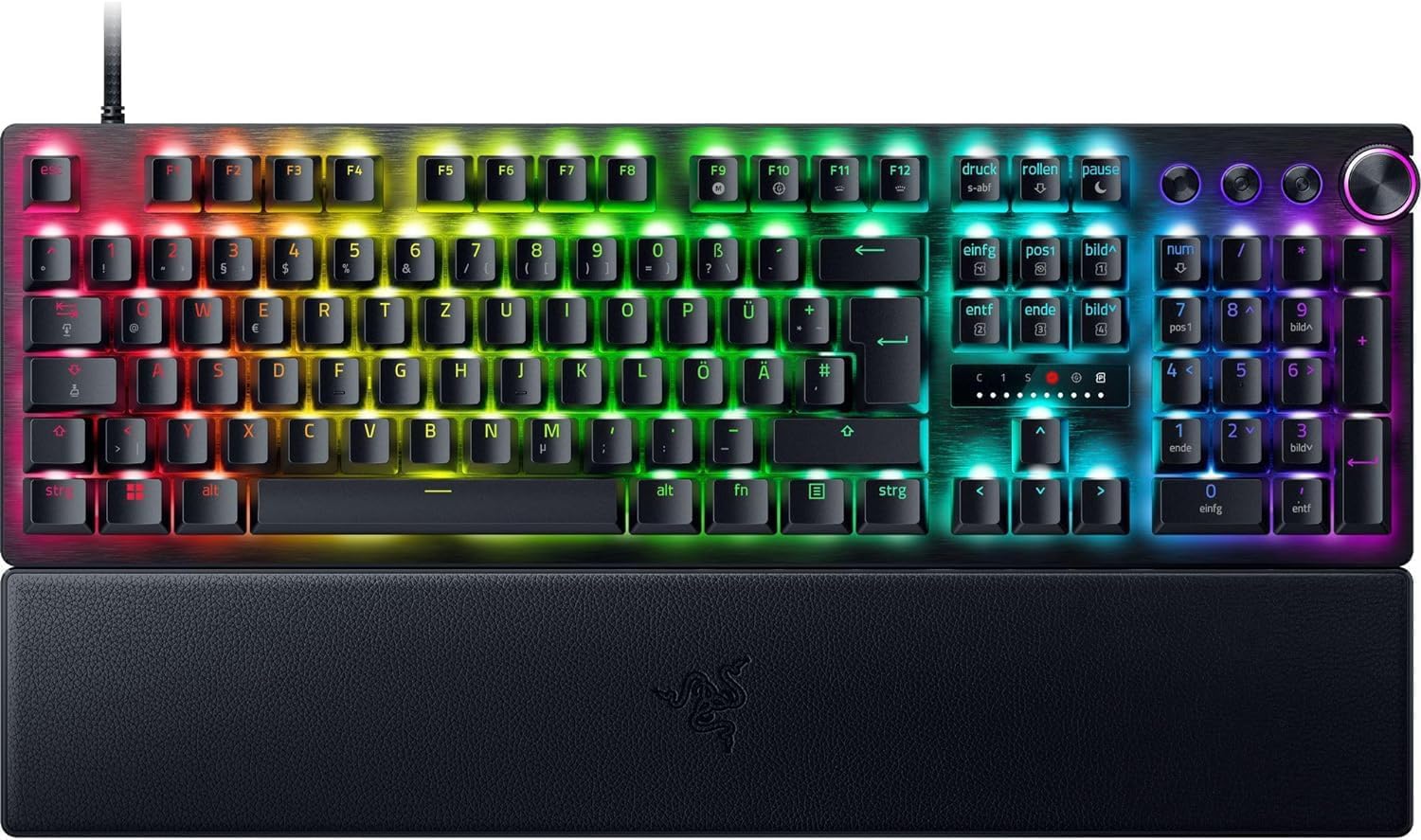 Razer Huntsman V3 Pro - Analoges optisches E-Sport-Keyboard Snap Tap & Rapid Trigger (Schnellfeuer-Modus, Multifunktionaler Drehregler, Doubleshot-PBT-Tastenkappen) DE-Layout | Schwarz - Image 20