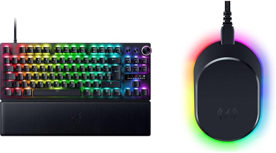Razer Huntsman V3 Pro Tenkeyless - Analoge optische E-Sport-Tastatur & Mouse Dock Pro & Charging Puck - Image 4