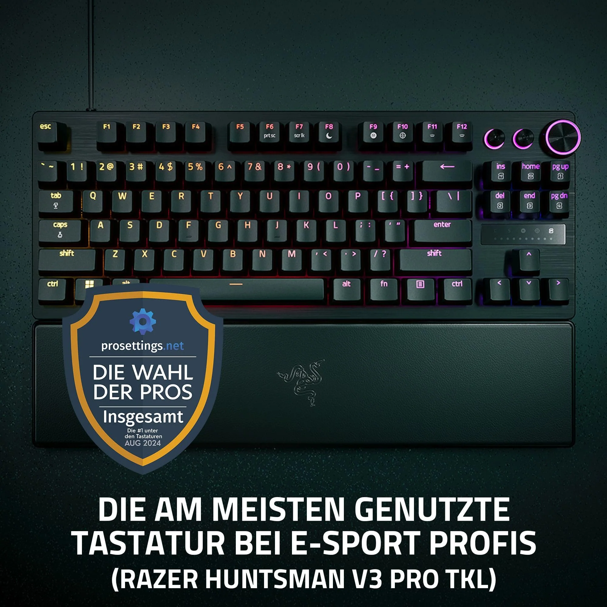 Razer Huntsman V3 Pro Tenkeyless - Analoge optische TKL E-Sport PC-Tastatur ohne Ziffernblock Snap Tap & Rapid Trigger (Digitaler Drehregler & Steuerungstaste) DE-Layout | Schwarz - Image 11