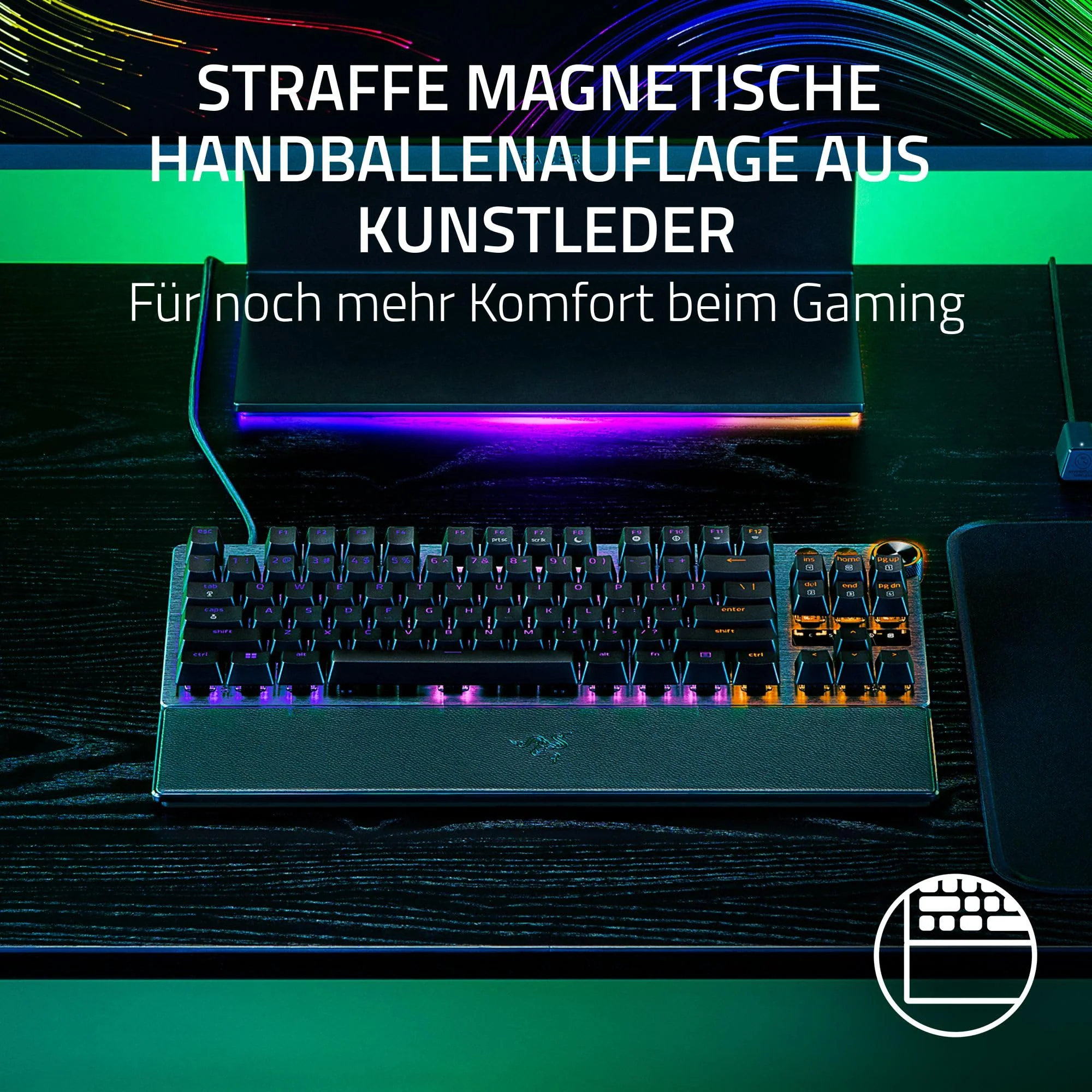 Razer Huntsman V3 Pro Tenkeyless - Analoge optische TKL E-Sport PC-Tastatur ohne Ziffernblock Snap Tap & Rapid Trigger (Digitaler Drehregler & Steuerungstaste) DE-Layout | Schwarz - Image 12