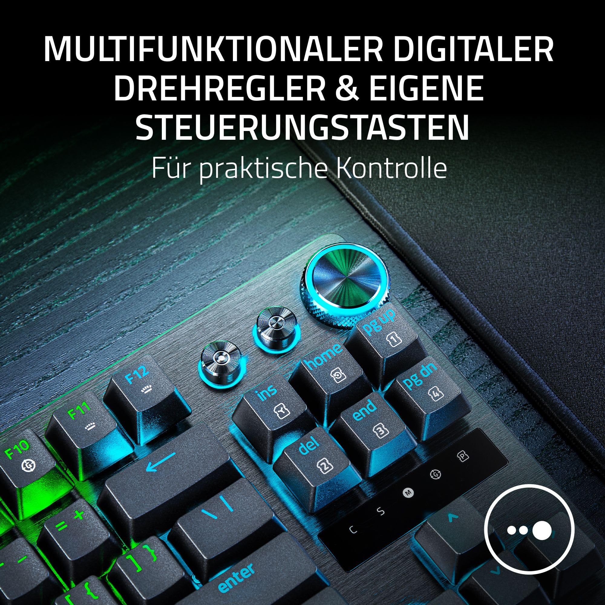 Razer Huntsman V3 Pro Tenkeyless - Analoge optische TKL E-Sport PC-Tastatur ohne Ziffernblock Snap Tap & Rapid Trigger (Digitaler Drehregler & Steuerungstaste) DE-Layout | Schwarz - Image 8
