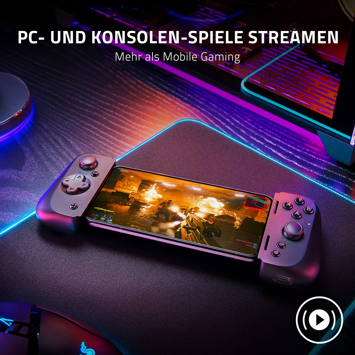 Razer Kishi V2 für iPhone - Mobile Gaming Controller (Universal Fit mit ausziehbarer Brücke, Streaming von PC- und Konsolenspielen, Ergonomisches Design, Powered by Nexus App) Schwarz - Image 4