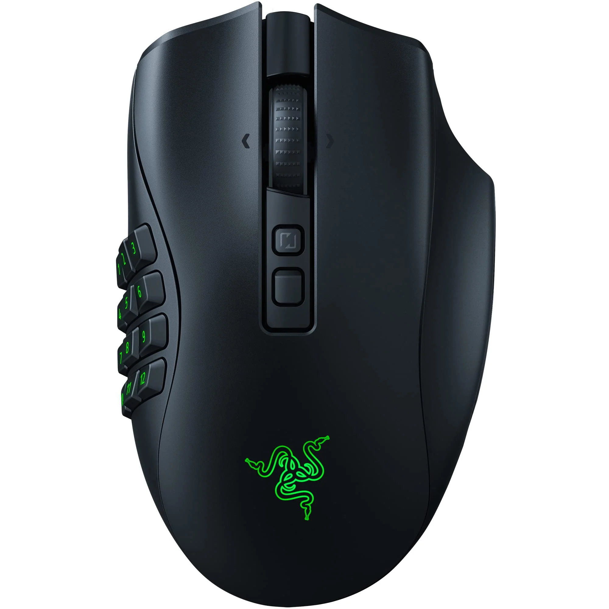 Razer Naga V2 Pro - Kabellose MMO-Gaming-Maus (HyperScroll Pro Rad, Anpassungsfähigkeit und Kontrolle, HyperSpeed Wireless, Focus Pro 30K Optischer Sensor, Optische Mouse Switches Gen-3) Schwarz
