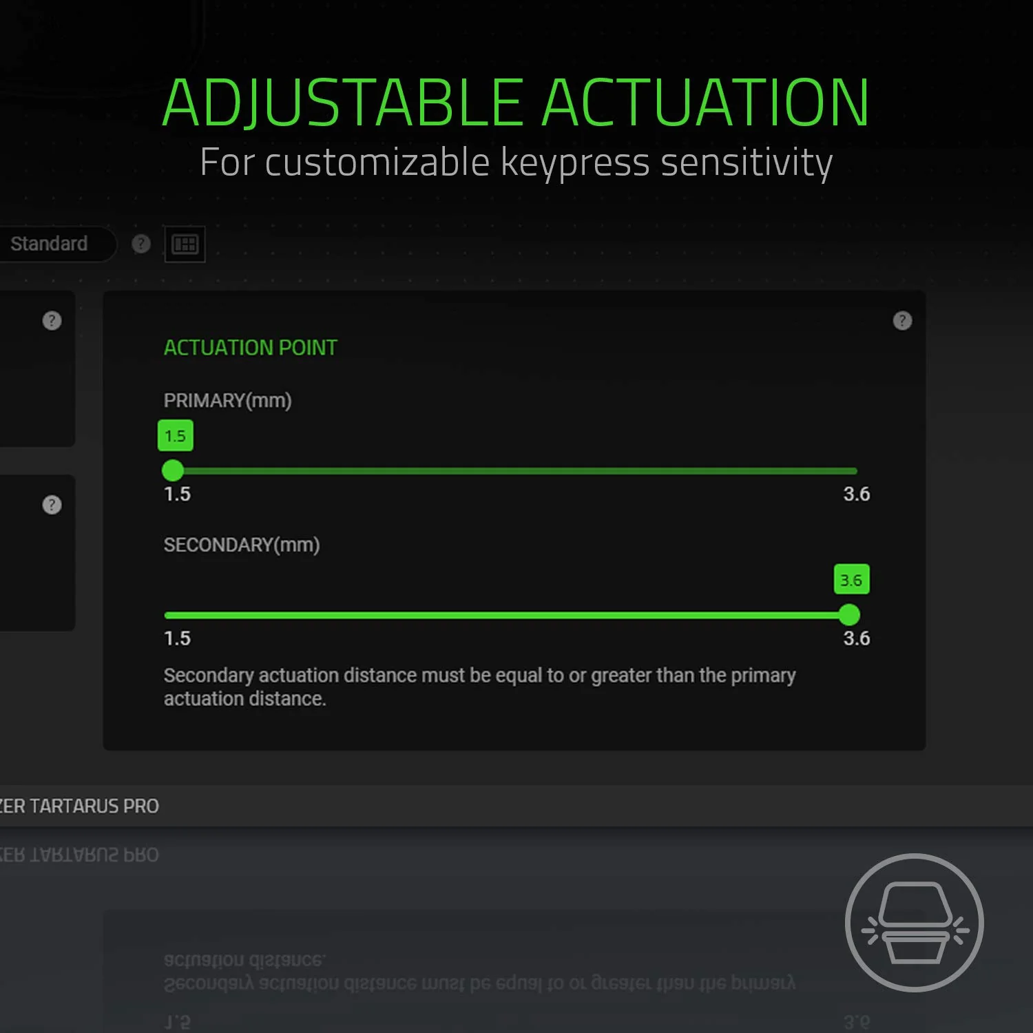 Razer Tartarus Pro - Gaming Keypad (Gamepad mit analog-optischen Tasten, 32 programmierbare Tasten, anpassbarer Auslösepunkt, Profile, Handballenauflage, Rapid Trigger) Schwarz - Image 3